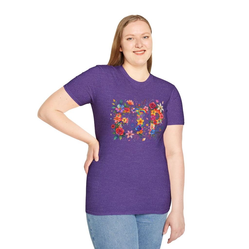 Floral 'FTP' Graphic T-Shirt