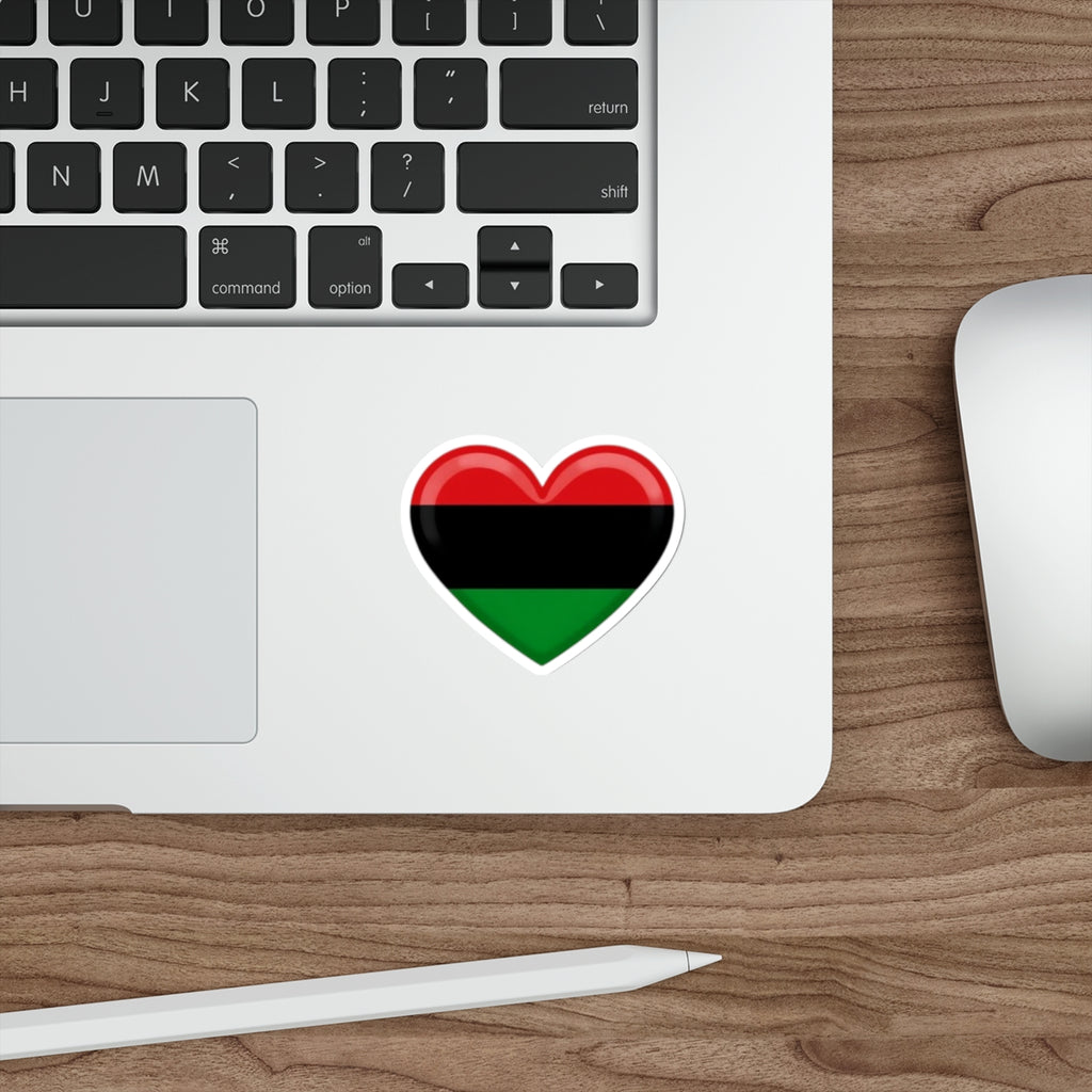 Pan African Heart Die-Cut Sticker - EqualiTees.Me
