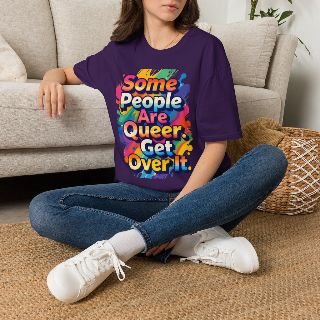 Some People Are Queer T-Shirt Rainbow Graphic