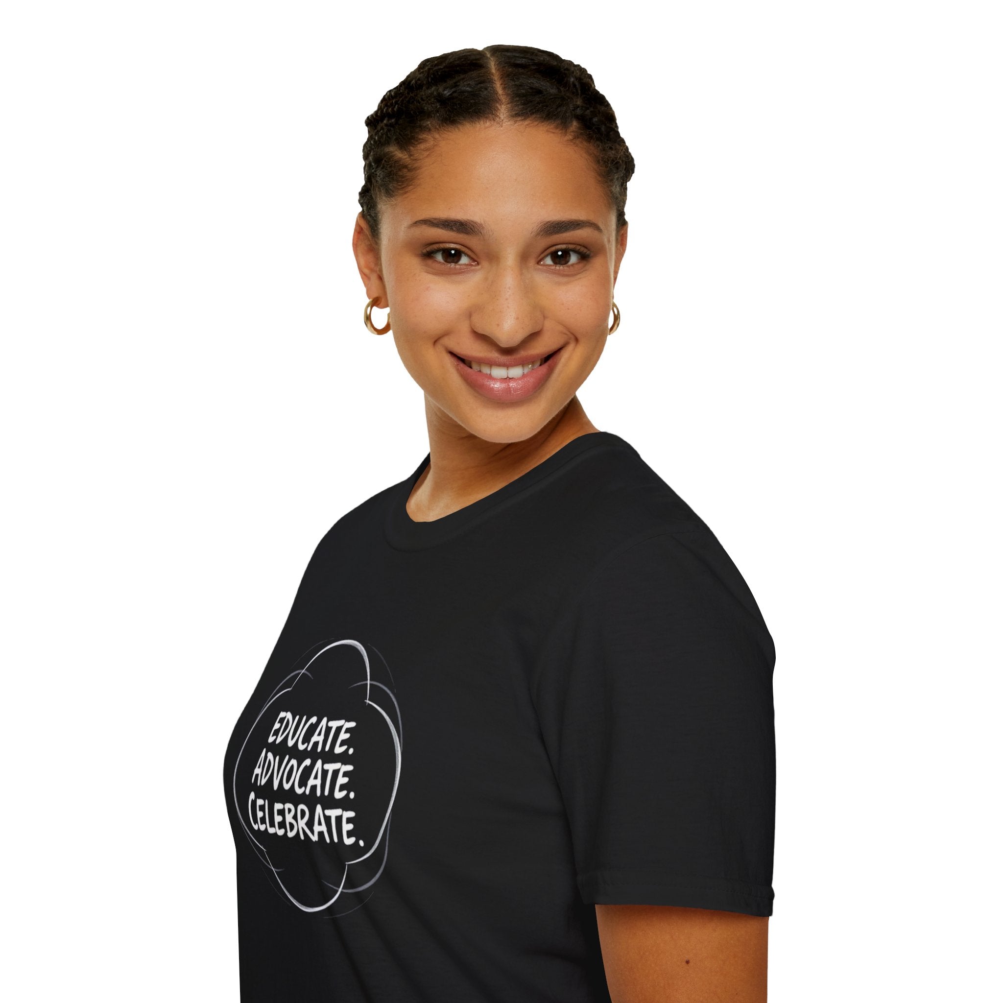 Subtle Pride Educate Advocate Celebrate Minimalist T-Shirt for Every Occasion