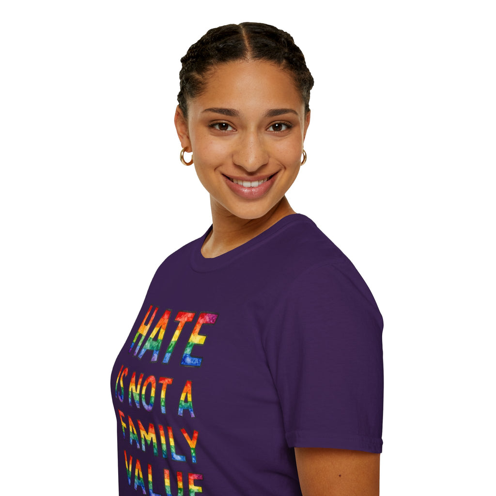 Hate Is Not A Family Value Rainbow Pride T-Shirt