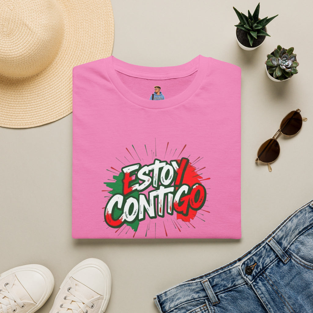 Estoy Contigo (I Am With You) Los inmigrantes hacen grande a Estados Unidos Camiseta unisex de estilo suave Camiseta clásica de protesta