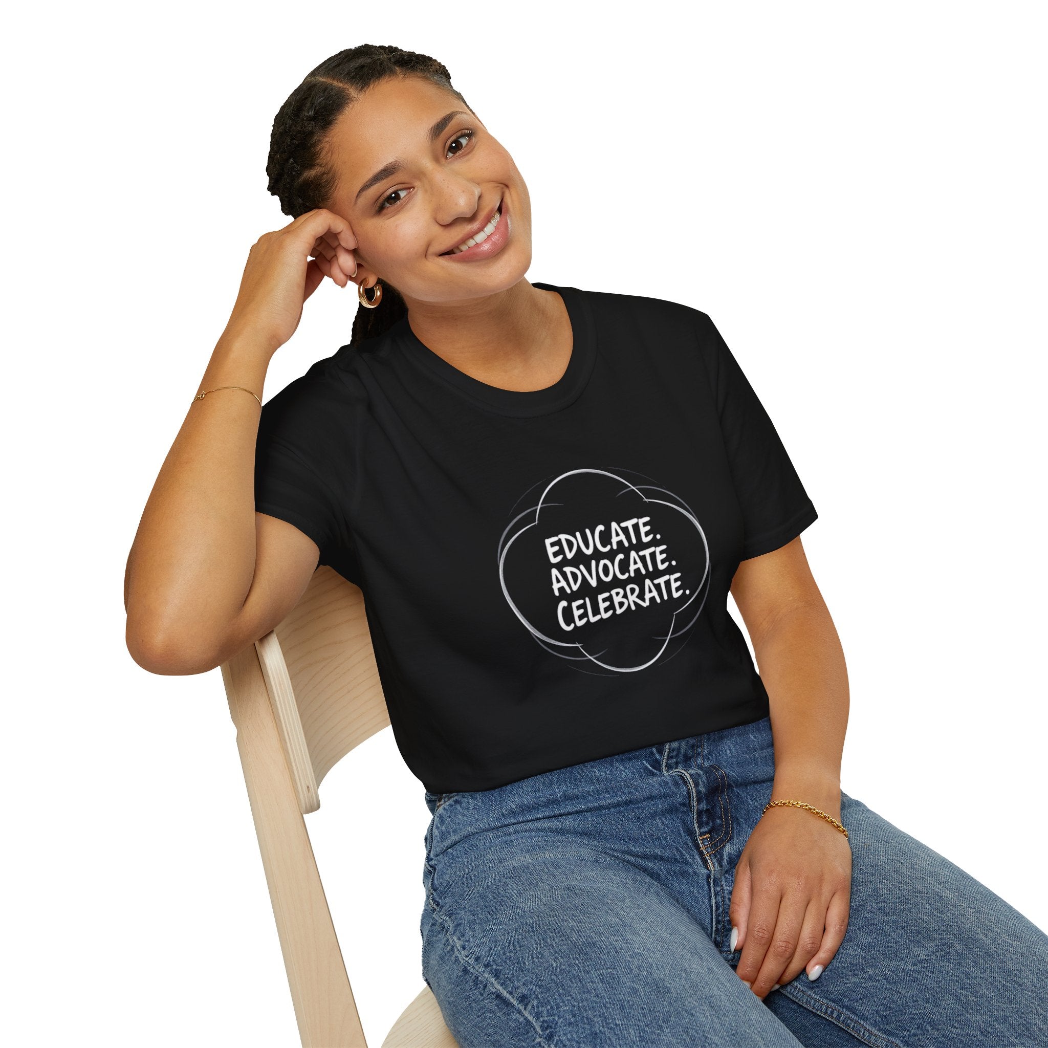 Subtle Pride Educate Advocate Celebrate Minimalist T-Shirt for Every Occasion