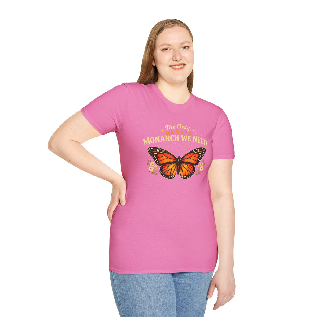 Monarch Butterfly T-Shirt — "The Only Orange Monarch We Need" No Kings Tee