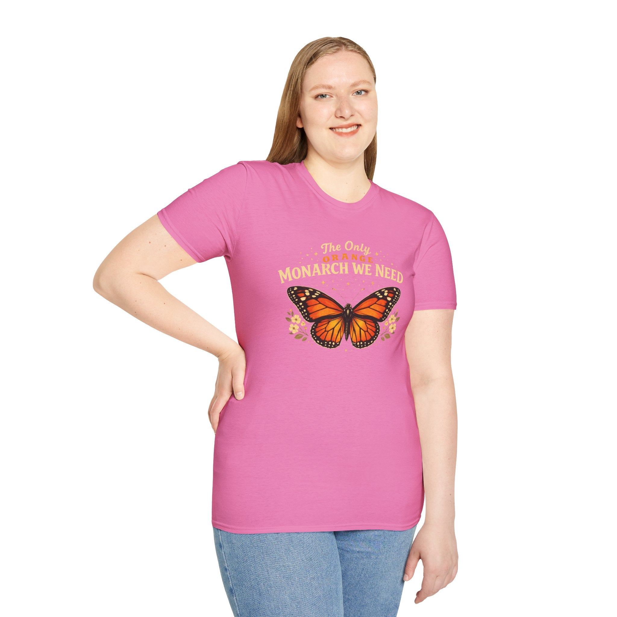 Monarch Butterfly T-Shirt — "The Only Orange Monarch We Need" No Kings Tee