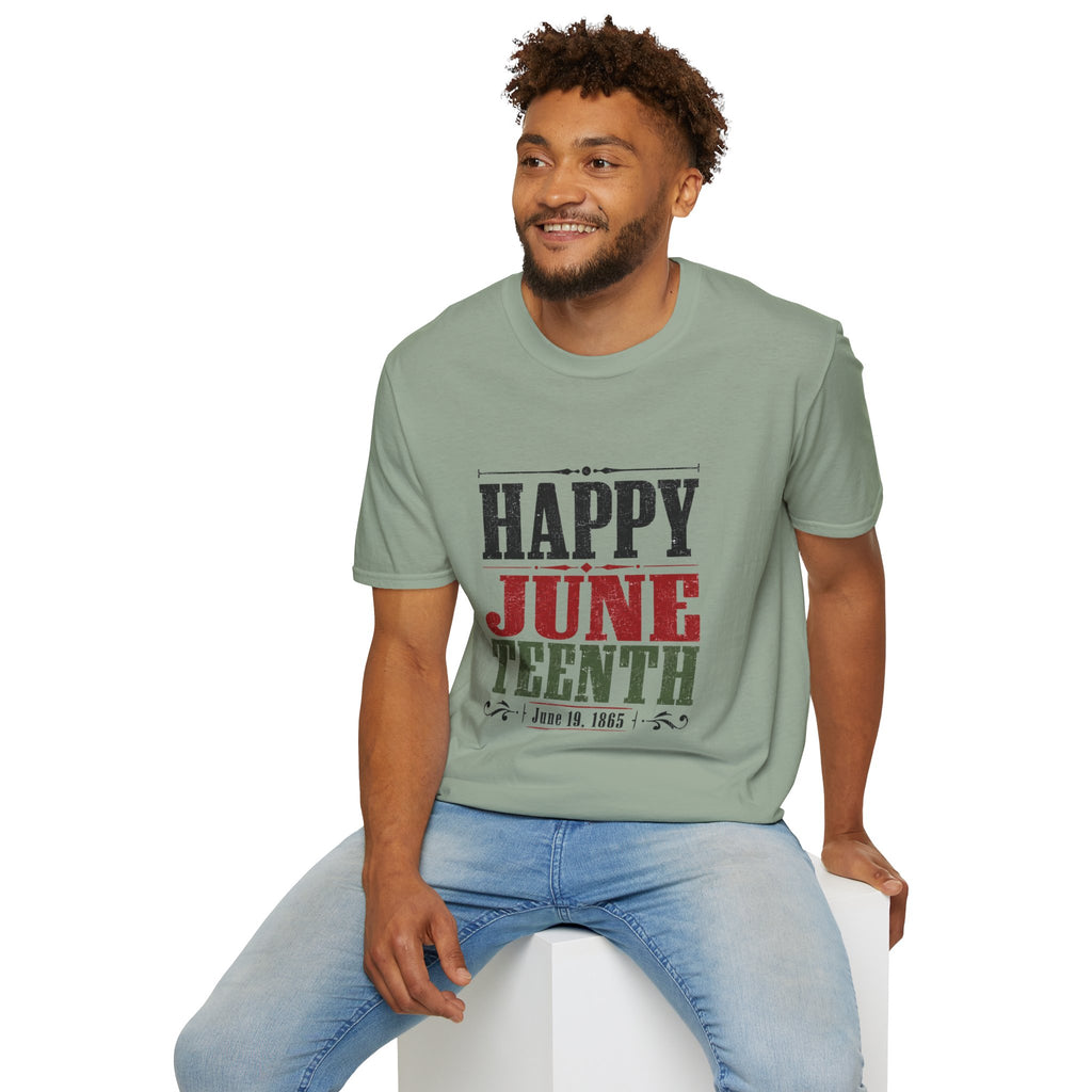 Juneteenth T-Shirt — "Happy Juneteenth" Celebration Tee