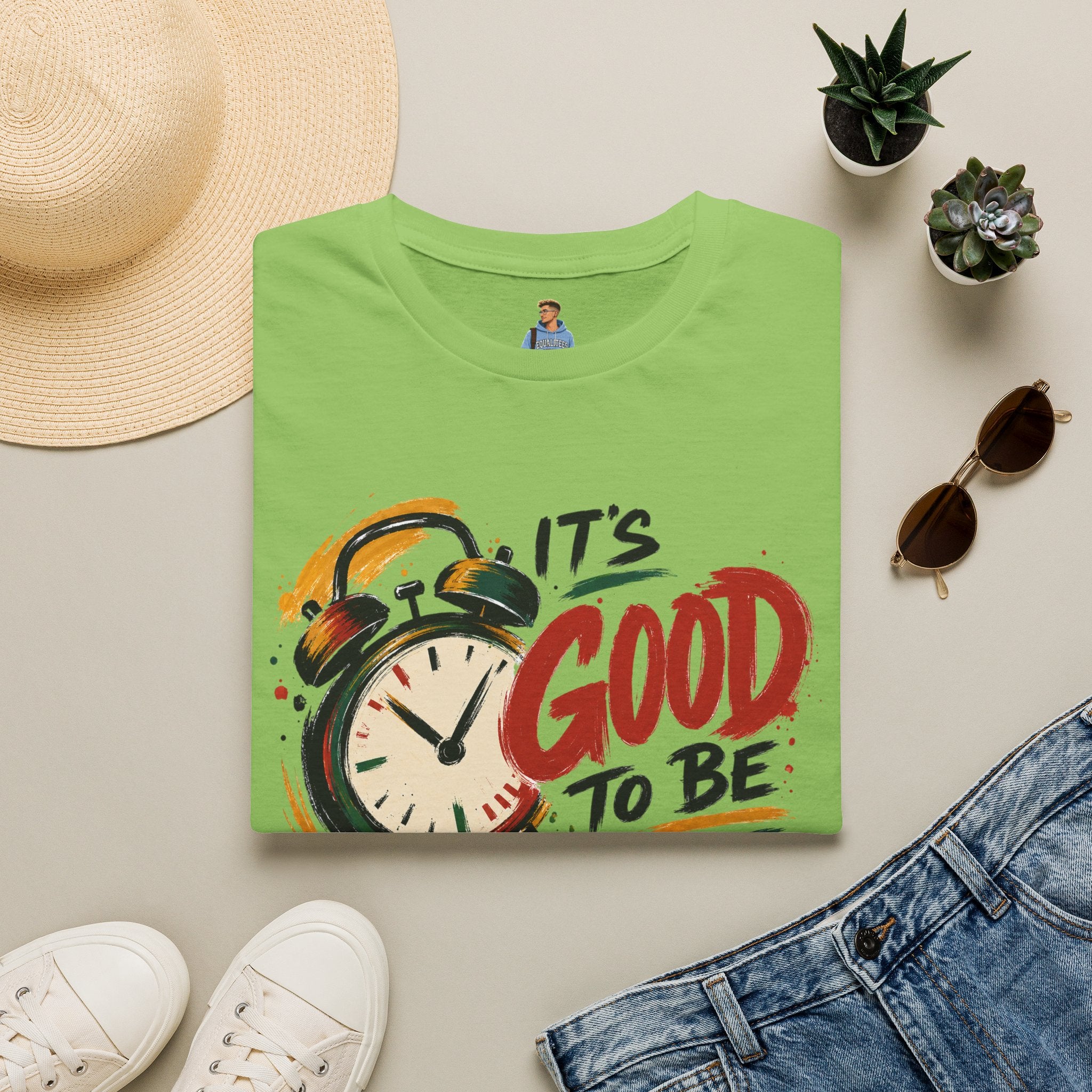 T-Shirt — "It's Good To Be Woke" Graphic Tee (Alarm Clock Design)