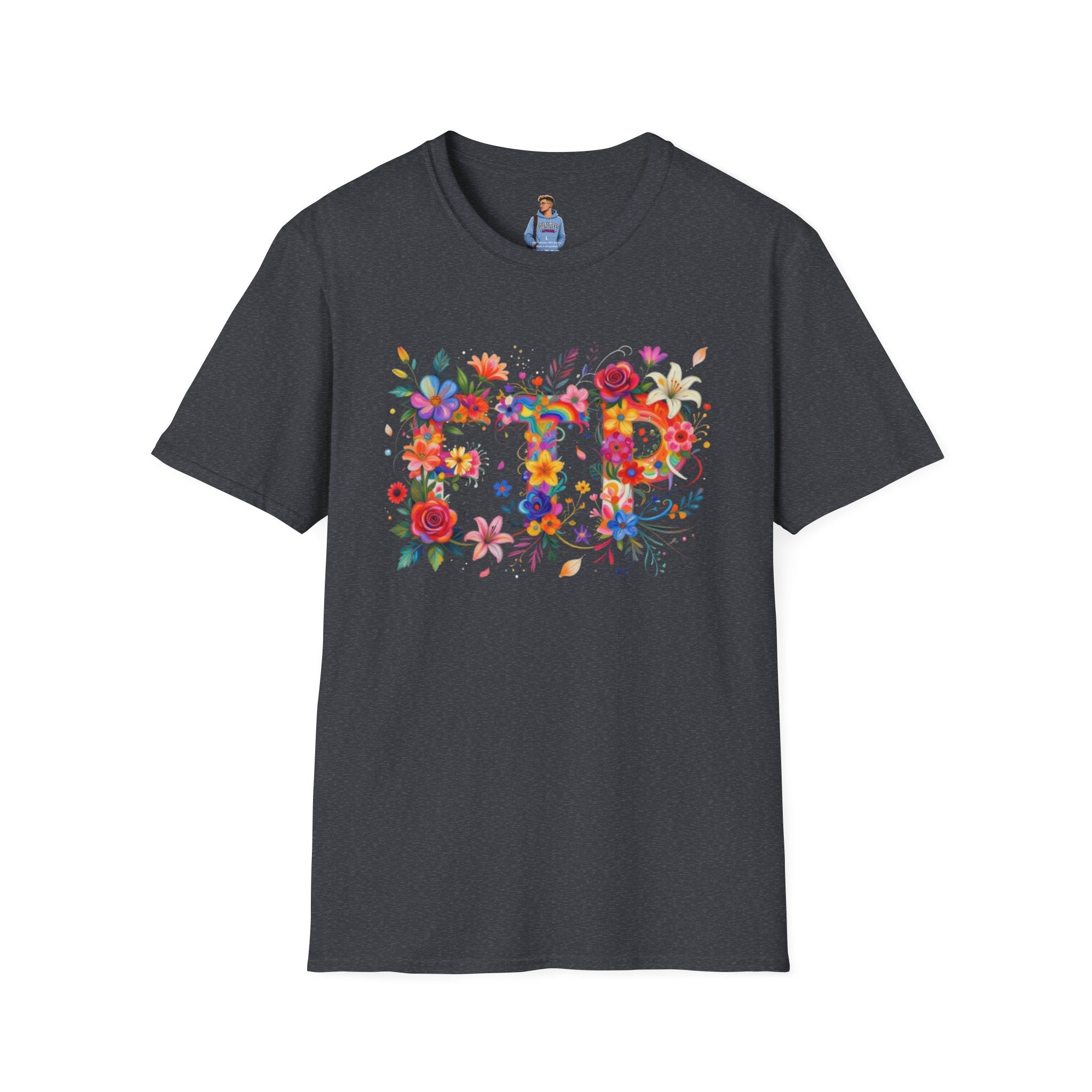 Floral 'FTP' Graphic T-Shirt