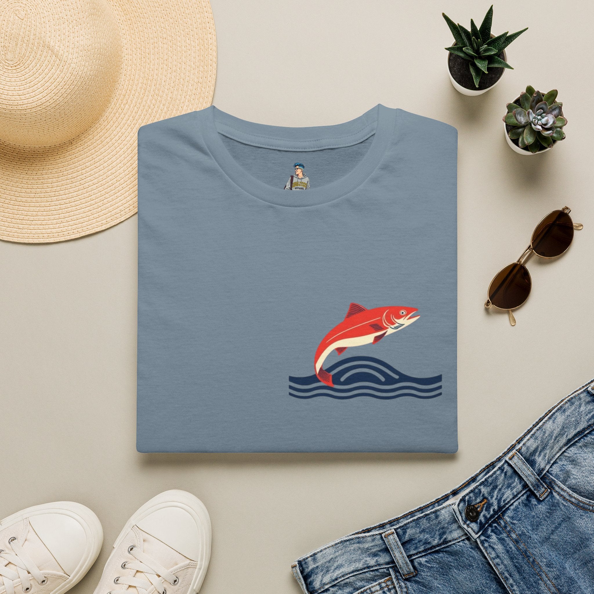 Jumping Salmon Native Pride Softstyle Unisex T-shirt
