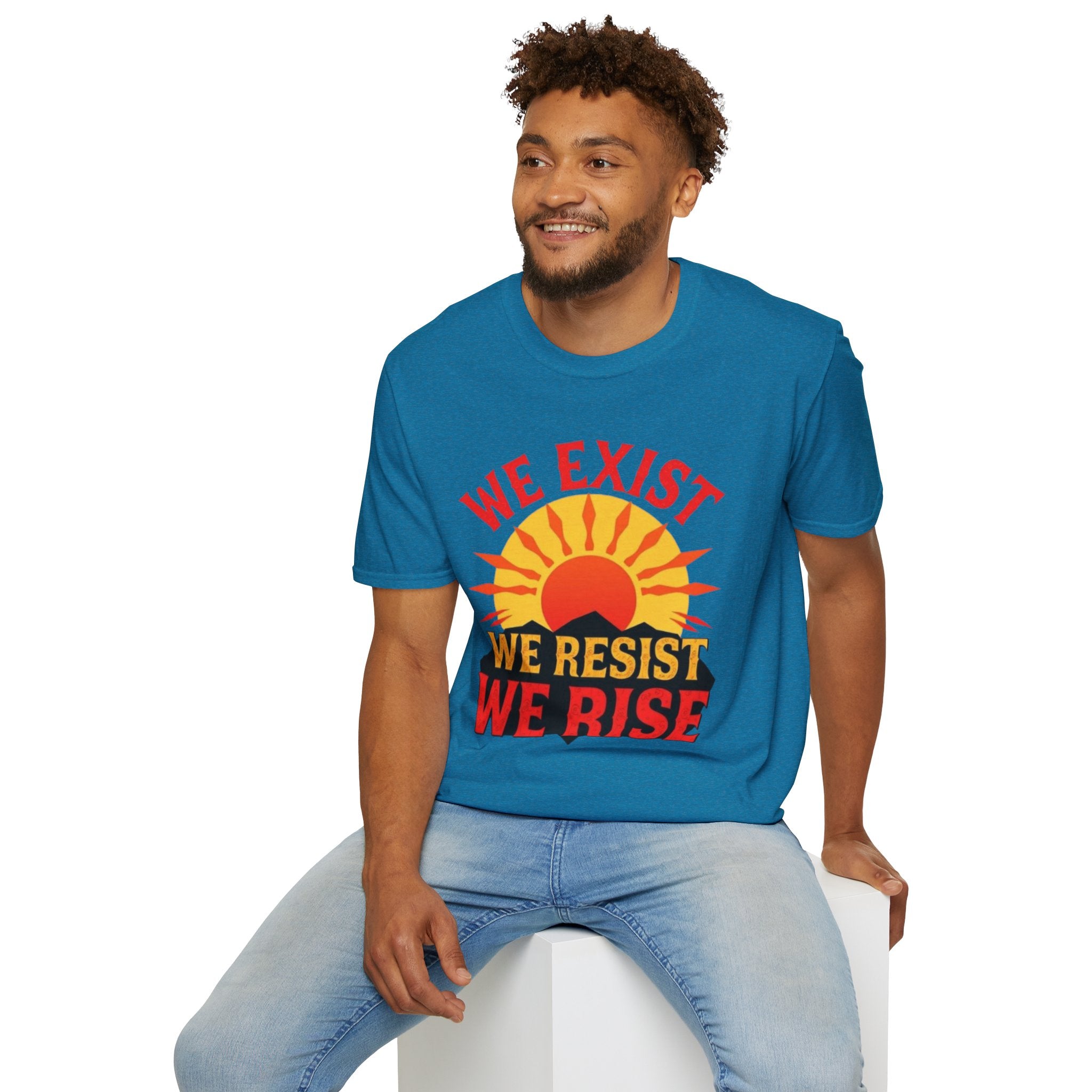 Unisex Softstyle T-Shirt, We Exist We Resist We Rise