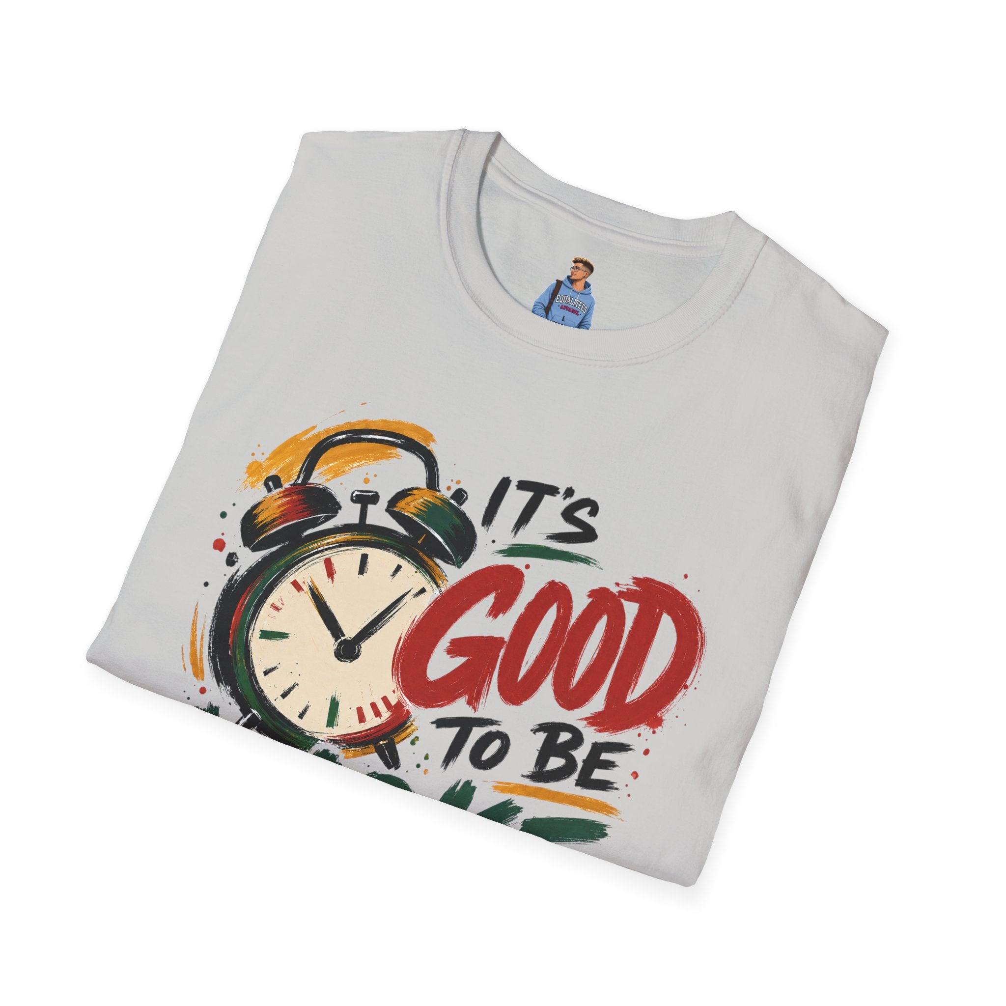 T-Shirt — "It's Good To Be Woke" Graphic Tee (Alarm Clock Design)