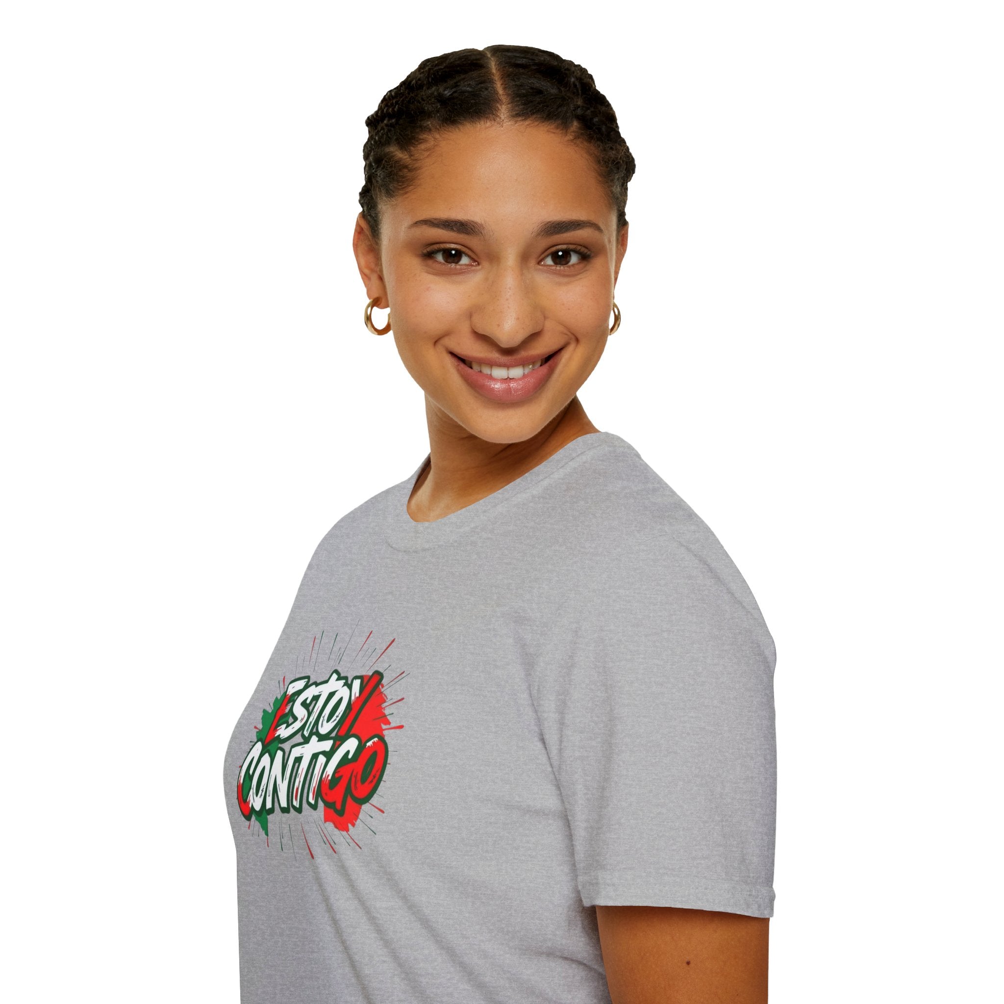 Estoy Contigo (I Am With You) Los inmigrantes hacen grande a Estados Unidos Camiseta unisex de estilo suave Camiseta clásica de protesta