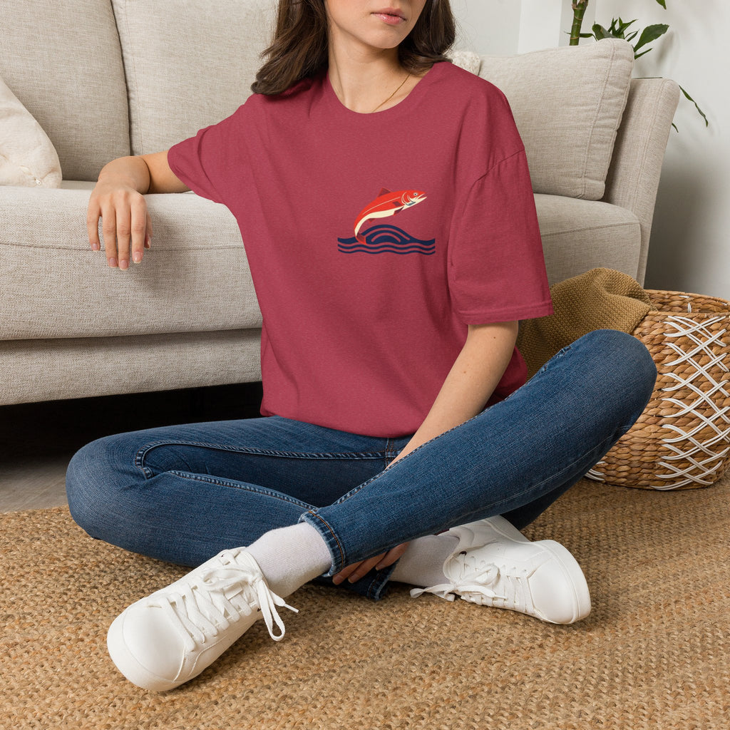 Jumping Salmon Native Pride Softstyle Unisex T-shirt