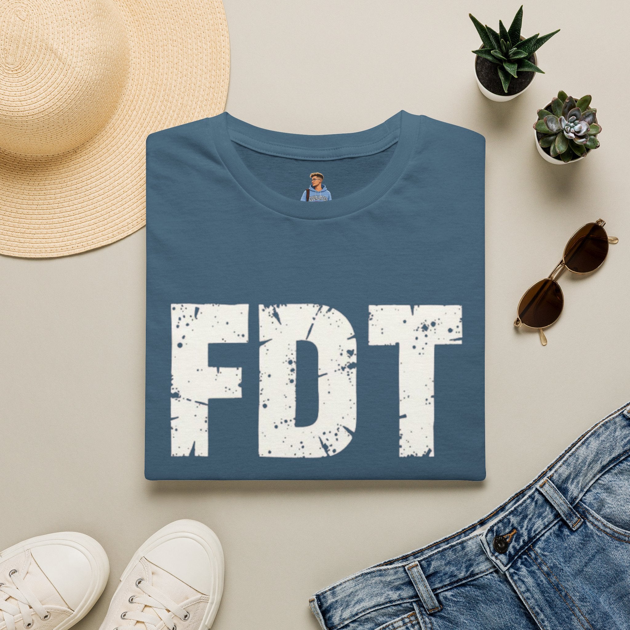 FDT Political Protest Distressed Graphic T-Shirt