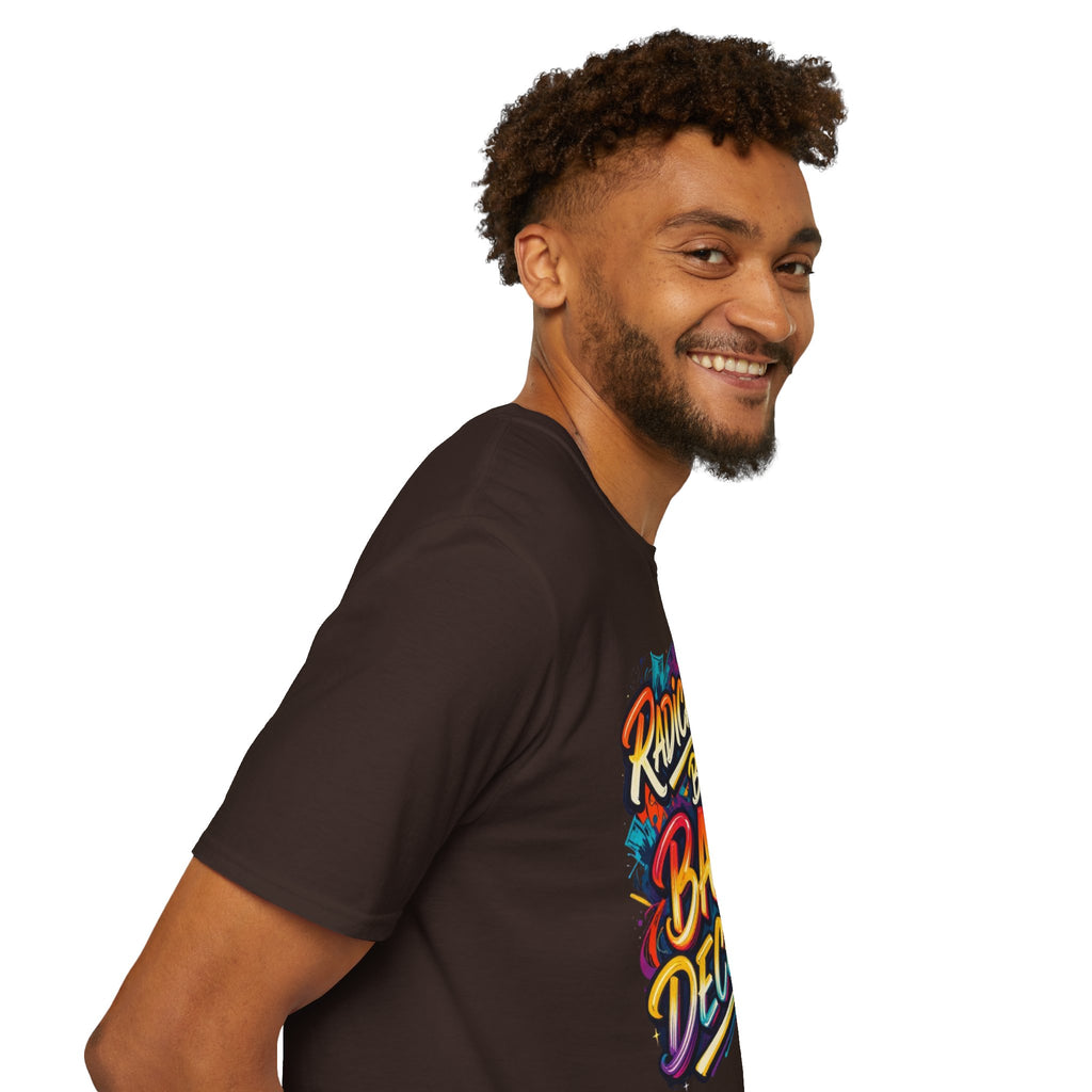 Radicalized by Basic Decency T-Shirt Colorful Graffiti Typography