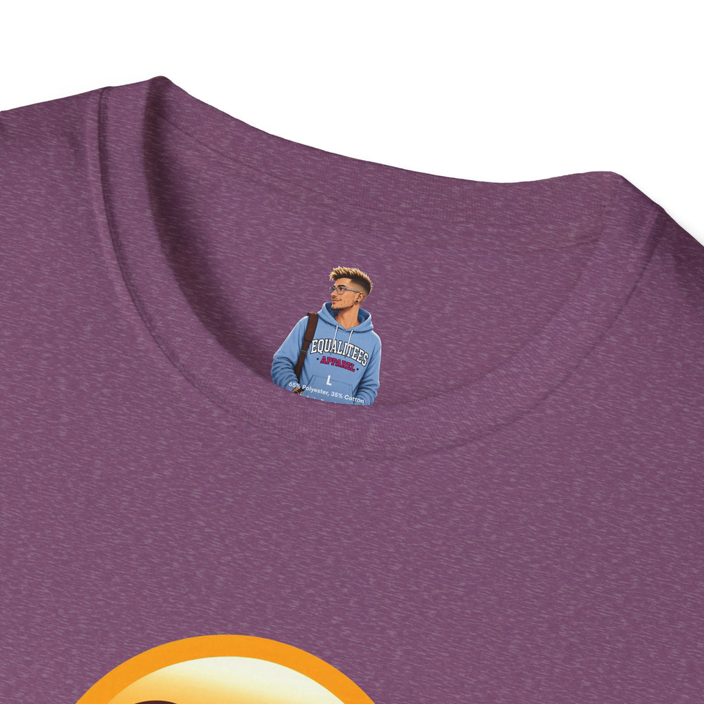 Camiseta unisex de estilo suave con emoji de ojos en blanco | Camiseta gráfica informal para el día a día