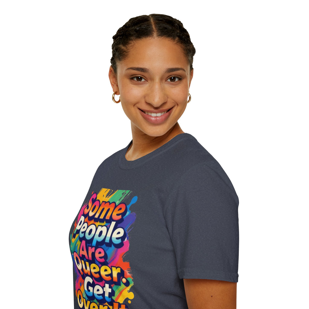 Some People Are Queer T-Shirt Rainbow Graphic