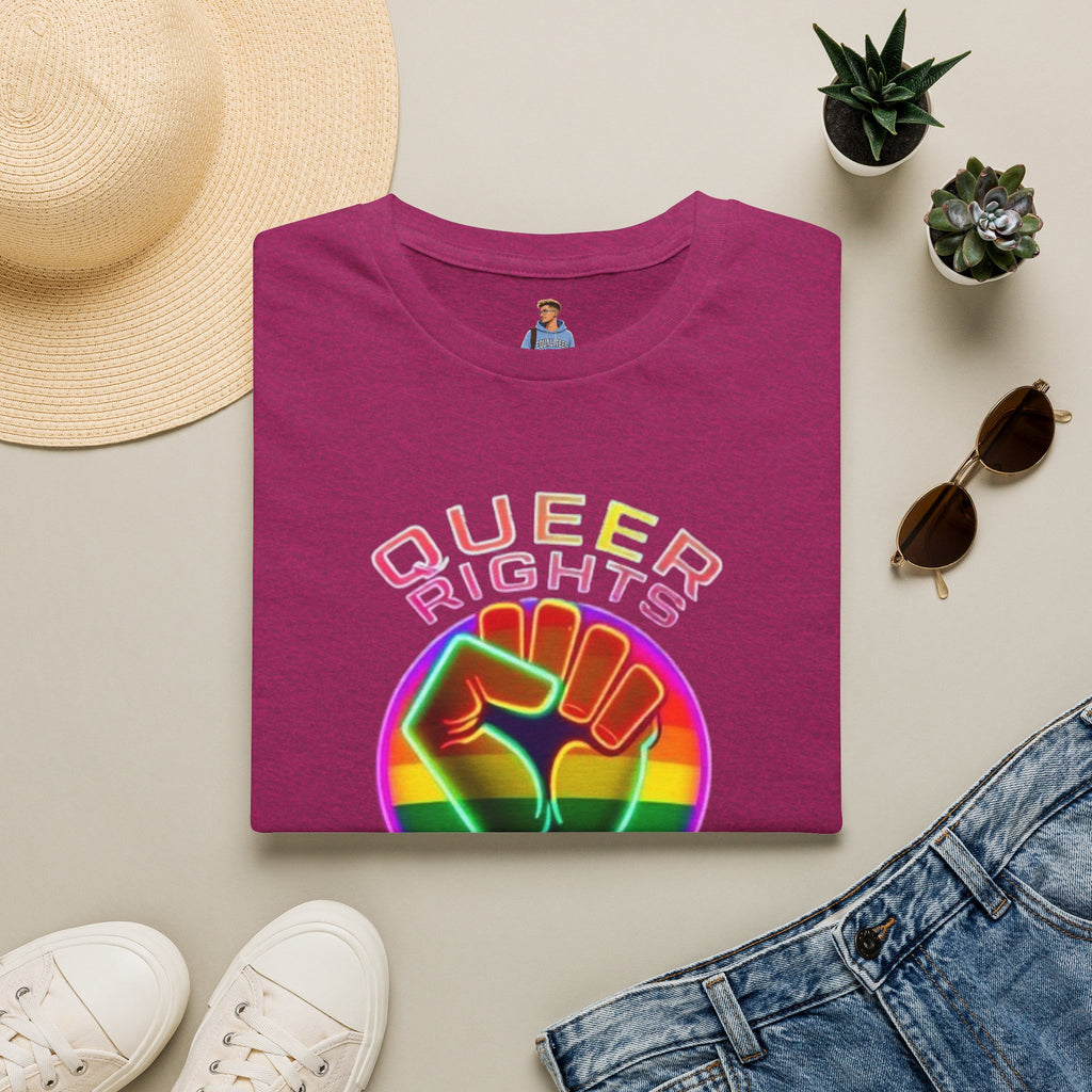 Unisex Softstyle T-Shirt - Queer Rights Are Human Rights Statement Tee