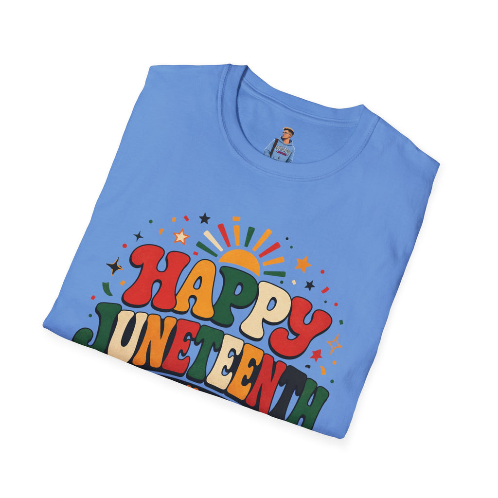 Juneteenth T-Shirt - "Happy Juneteenth" Retro Celebration Tee