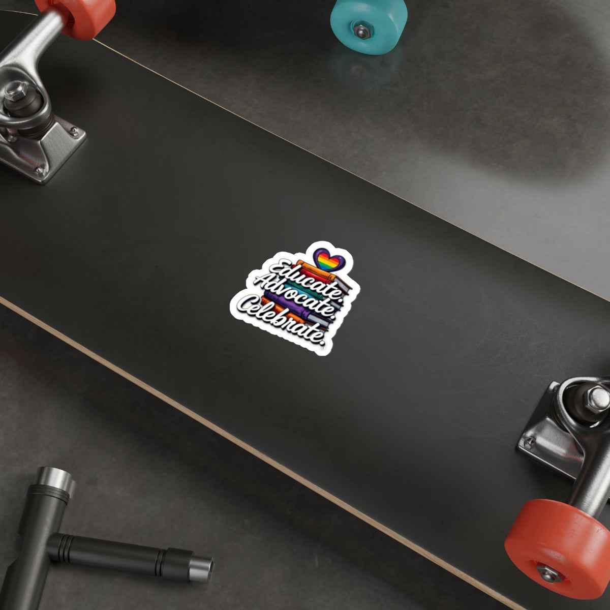 Educate Advocate Celebrate Die-Cut Sticker