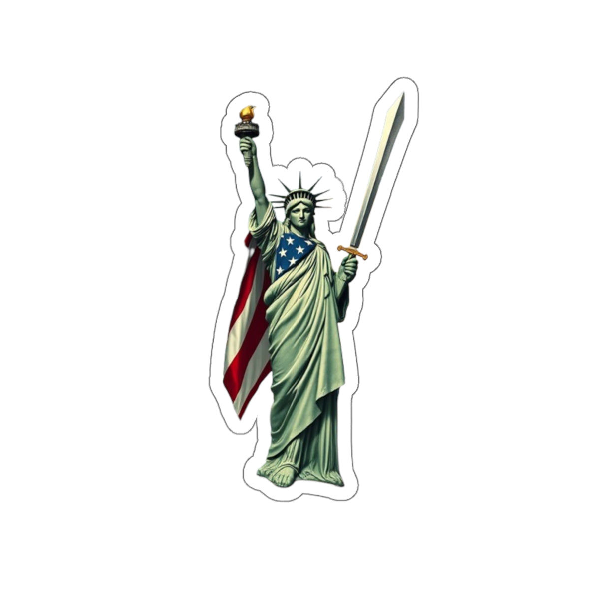 Lady Liberty Defender Die-Cut Sticker - EqualiTees.Me
