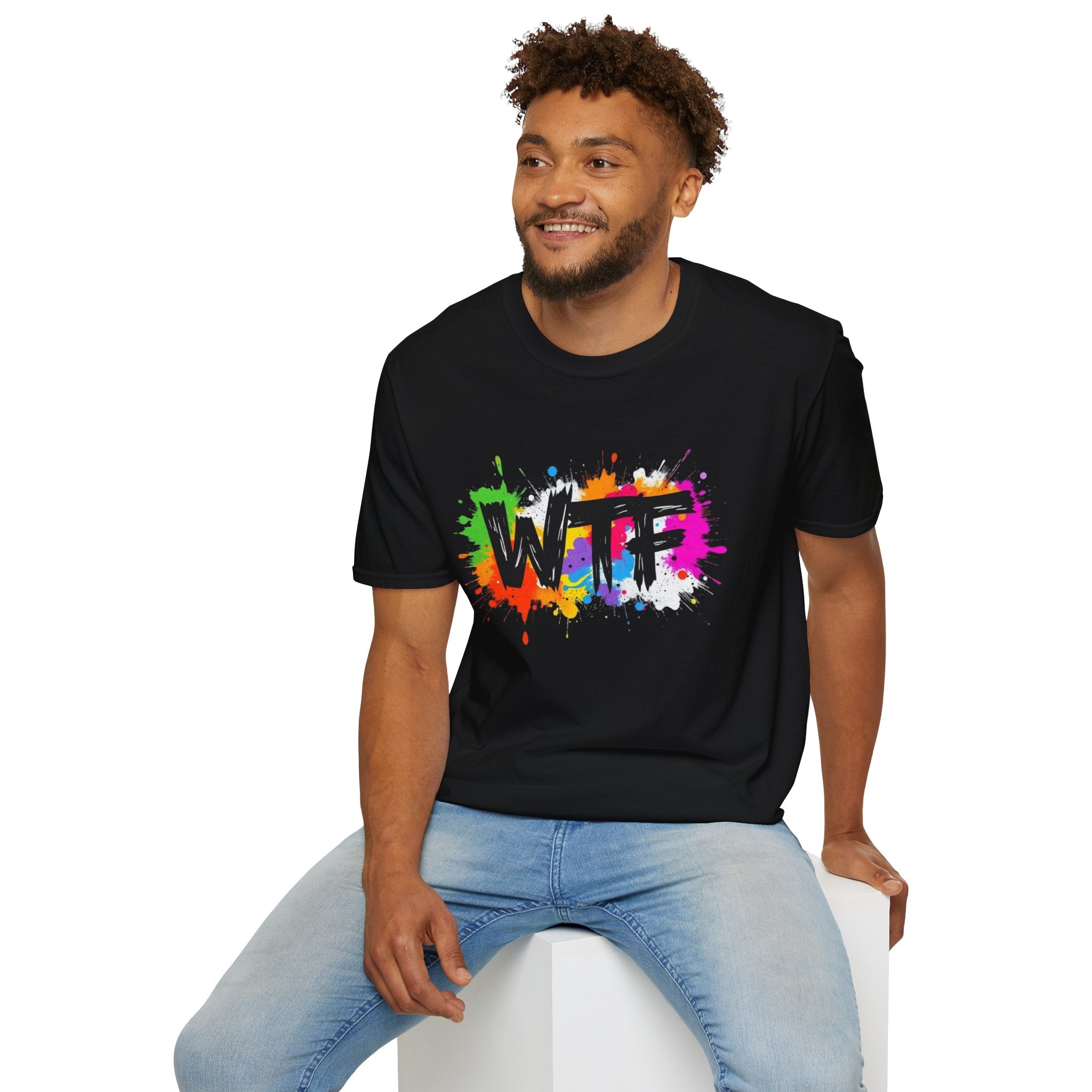 Bold Rainbow WTF Color Splash T-Shirt