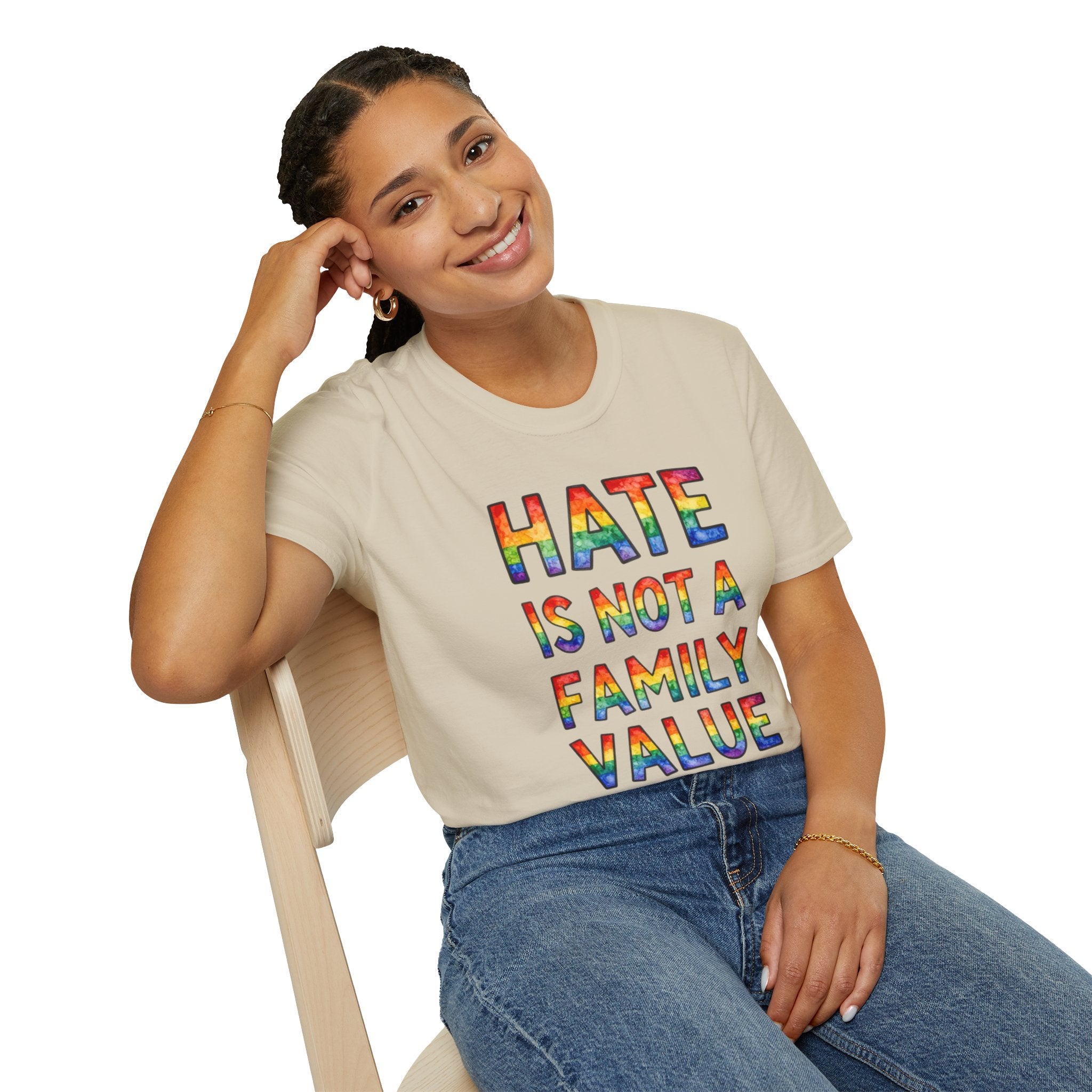 Hate Is Not A Family Value Rainbow Pride T-Shirt