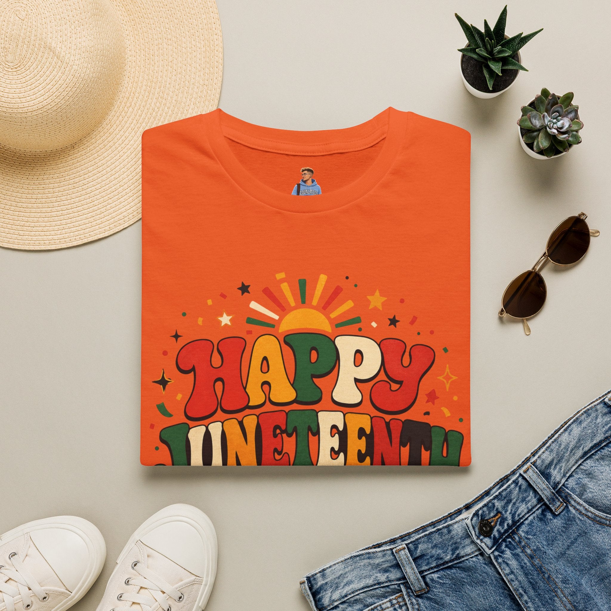 Juneteenth T-Shirt - "Happy Juneteenth" Retro Celebration Tee