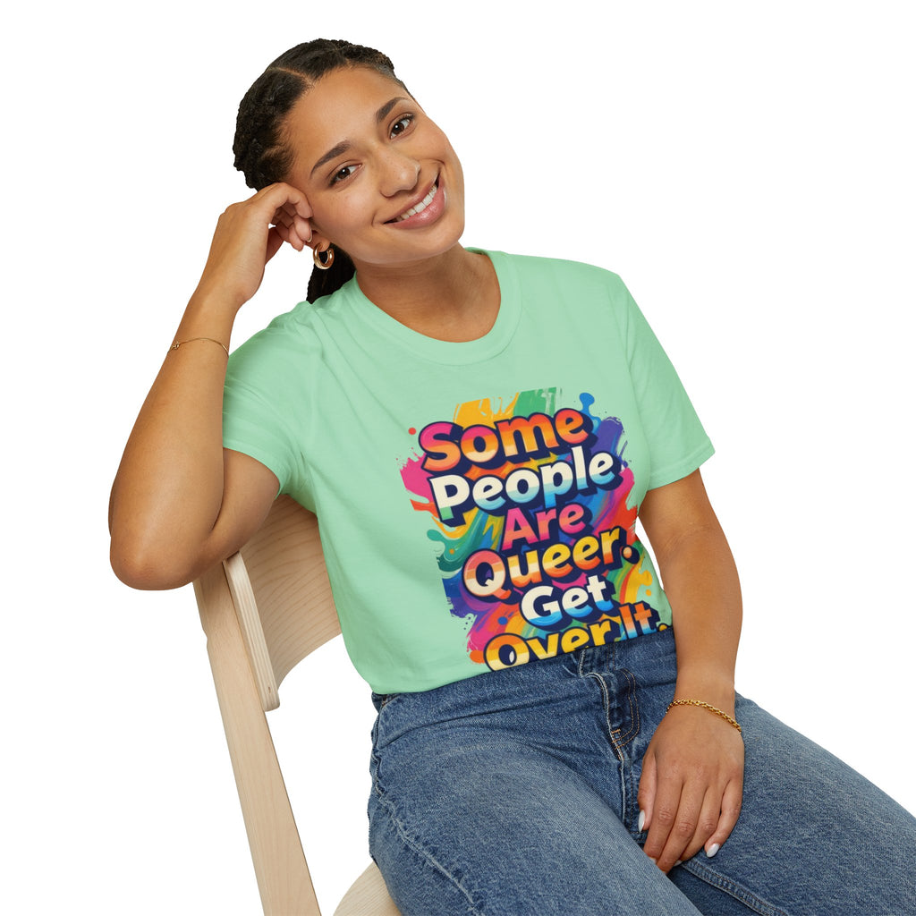 Some People Are Queer T-Shirt Rainbow Graphic