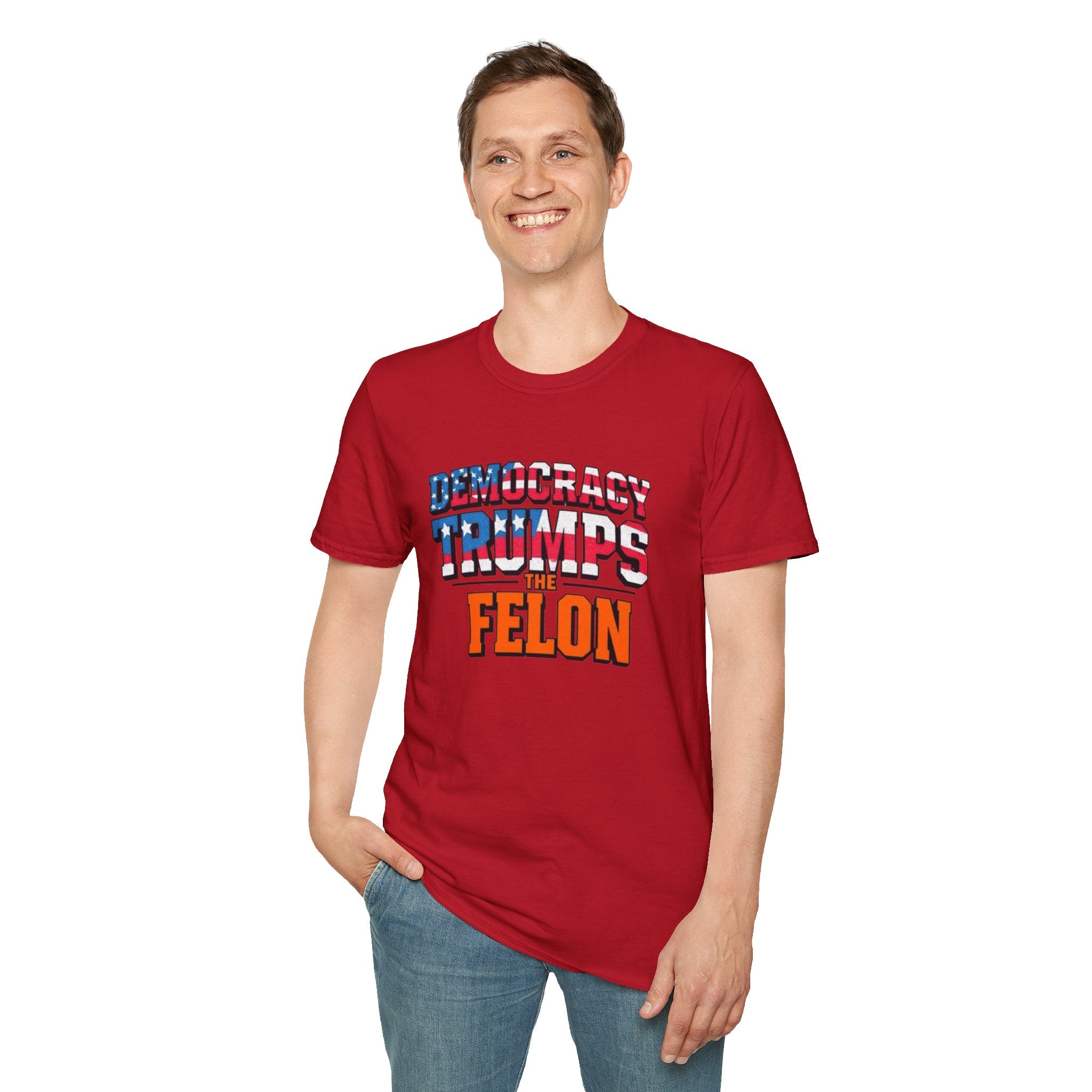 Democracy Trumps the Felon Graphic Tee