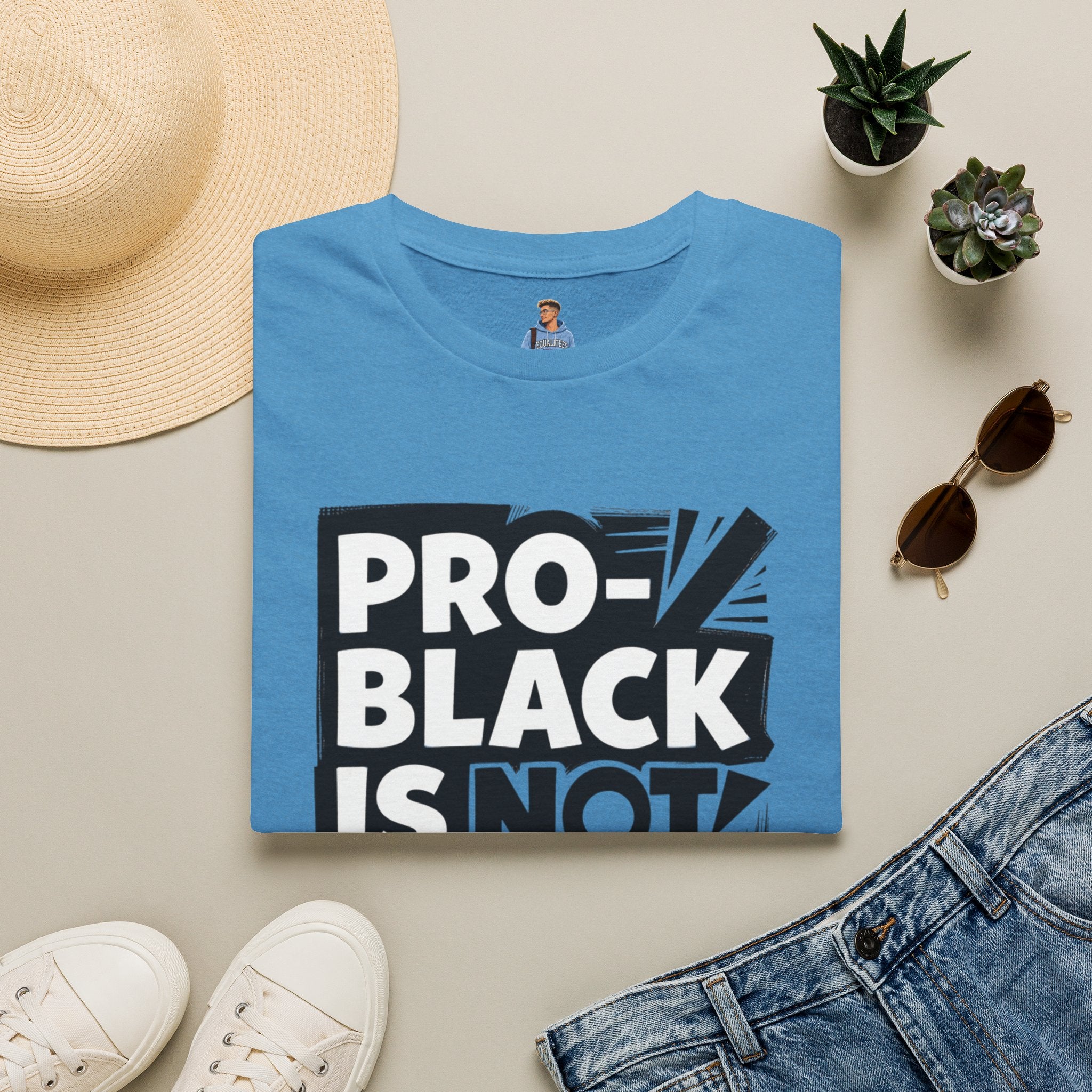Pro-Black Is Not Anti-White Statement T-Shirt