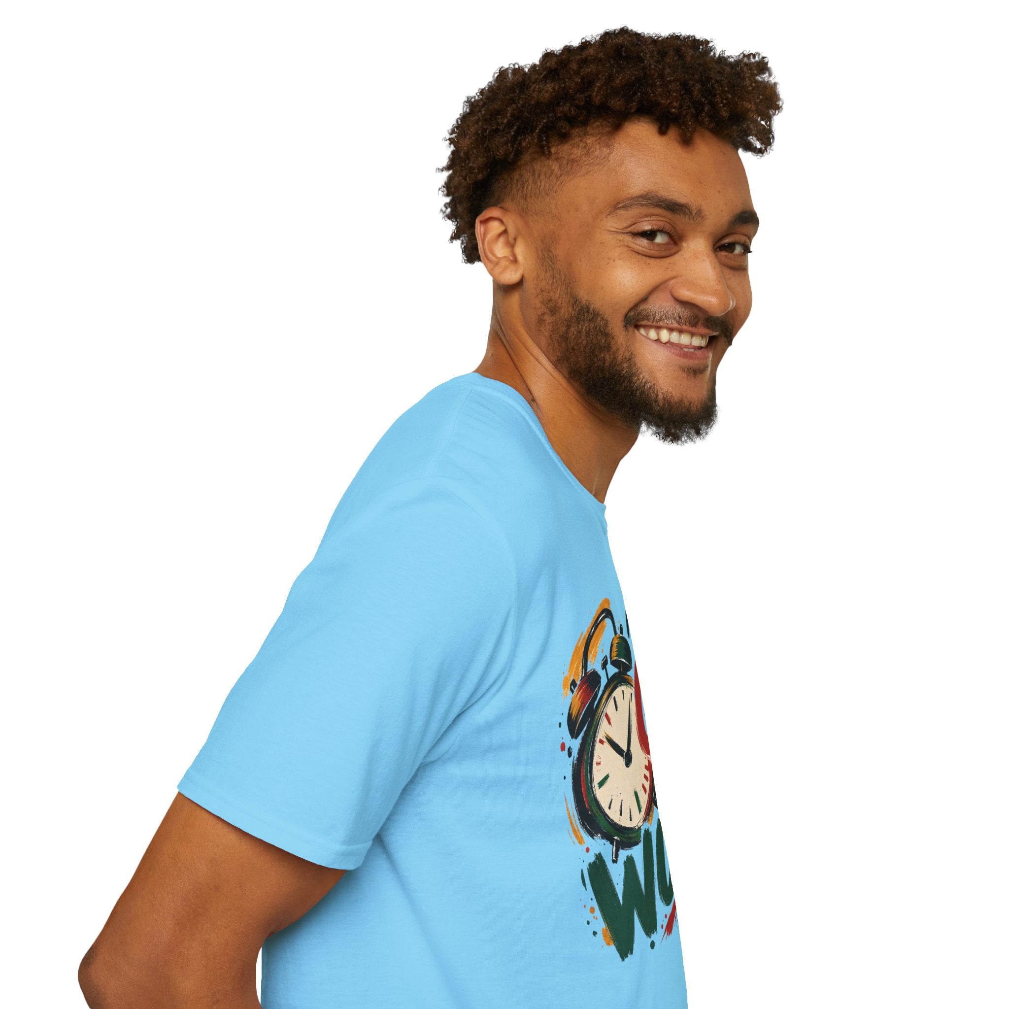 T-Shirt — "It's Good To Be Woke" Graphic Tee (Alarm Clock Design)