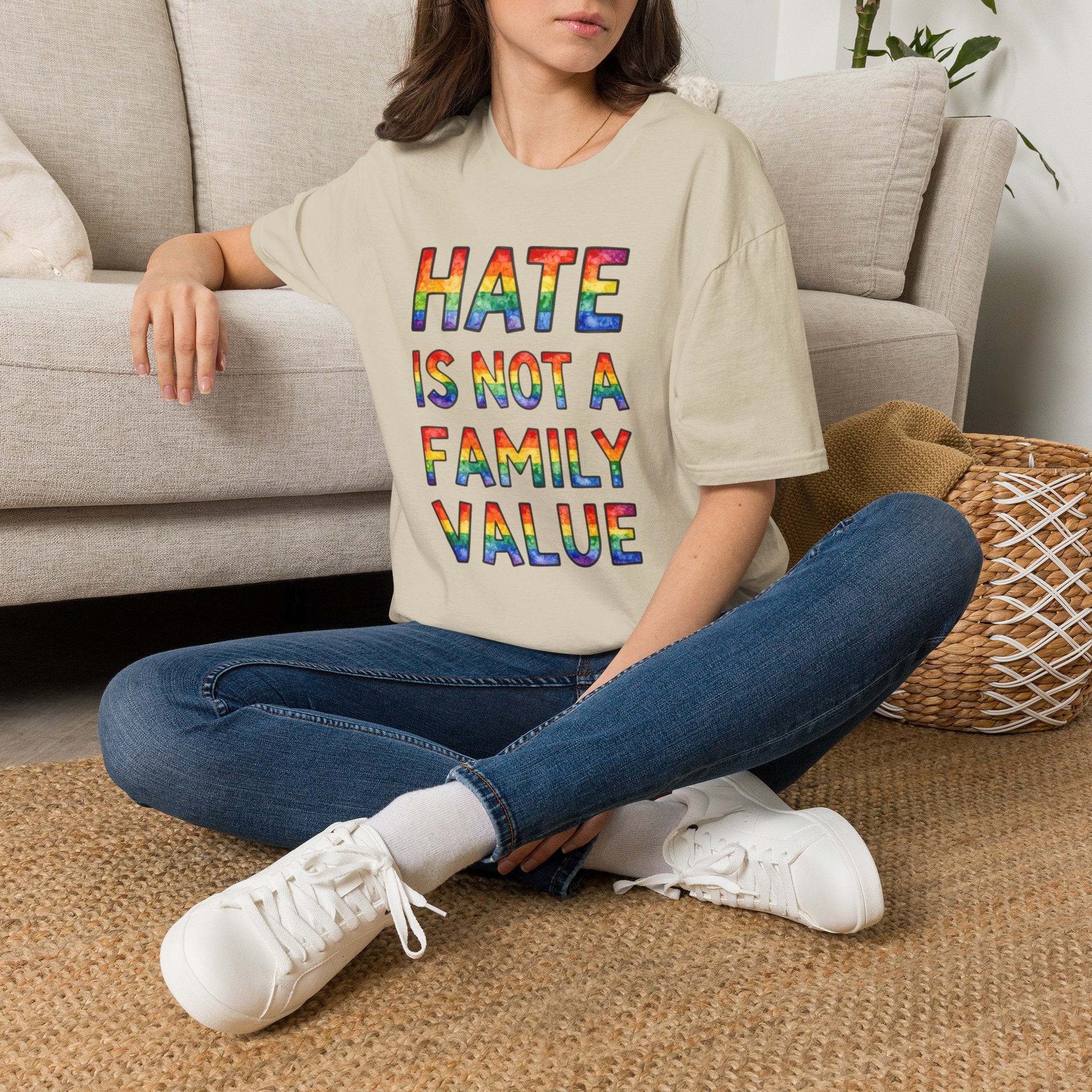 Hate Is Not A Family Value Rainbow Pride T-Shirt