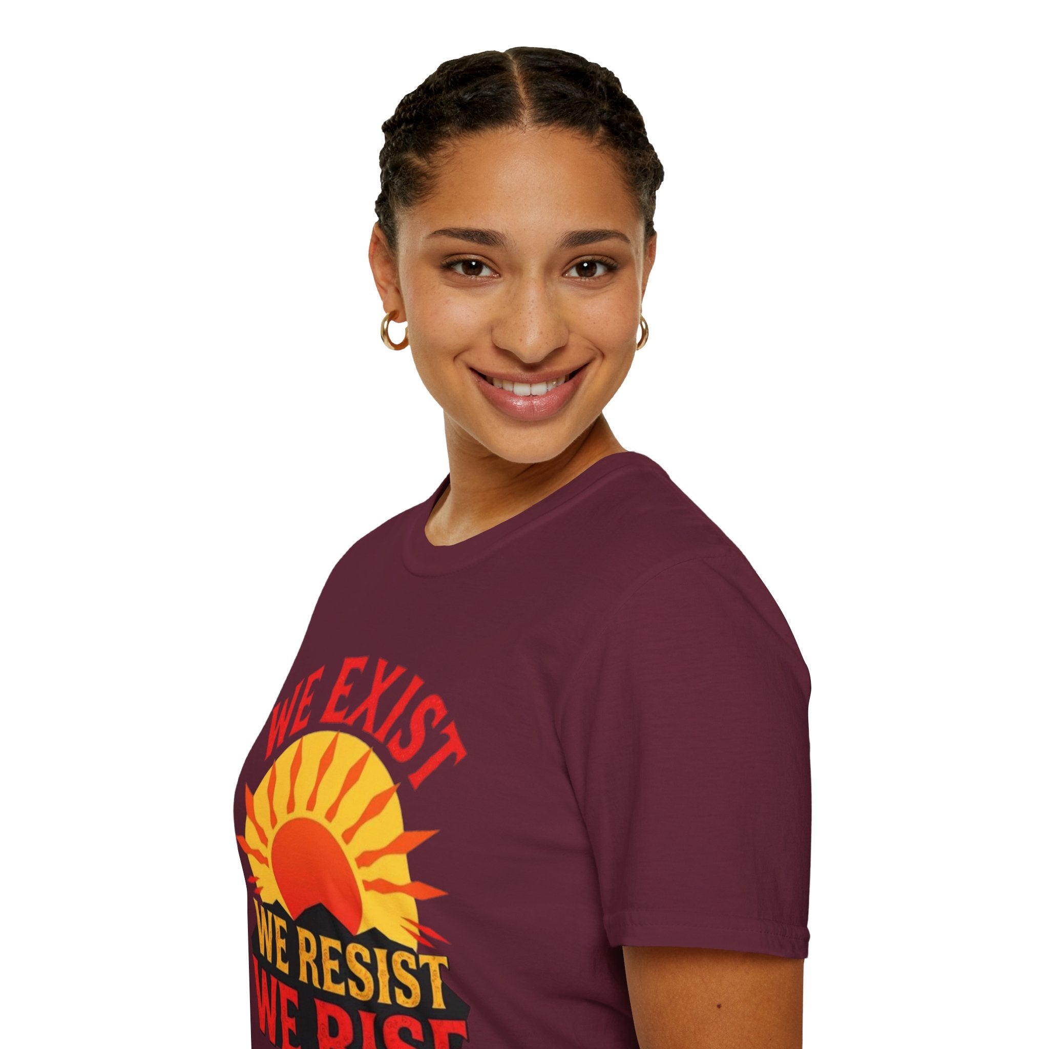 Unisex Softstyle T-Shirt, We Exist We Resist We Rise