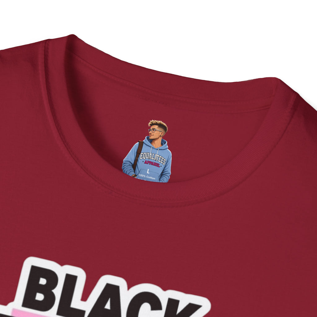 Unisex Softstyle T-Shirt - Black Trans Lives Matter Statement Tee