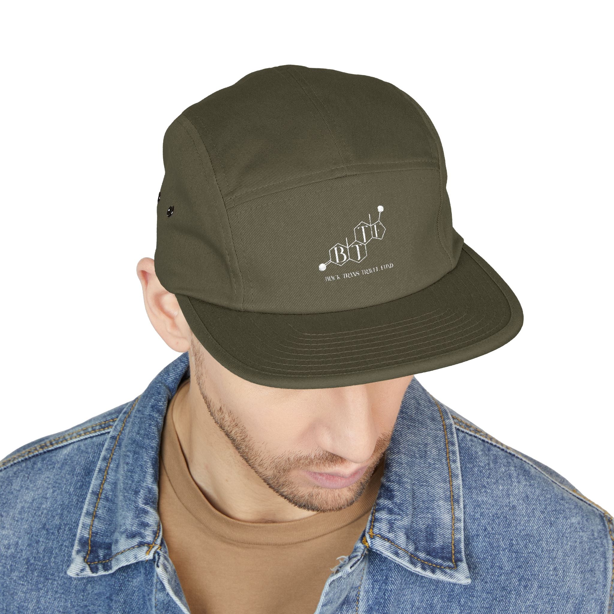 BTTF - Black Trans Travel Fund Embroidered Five-Panel Flat Rim Cap