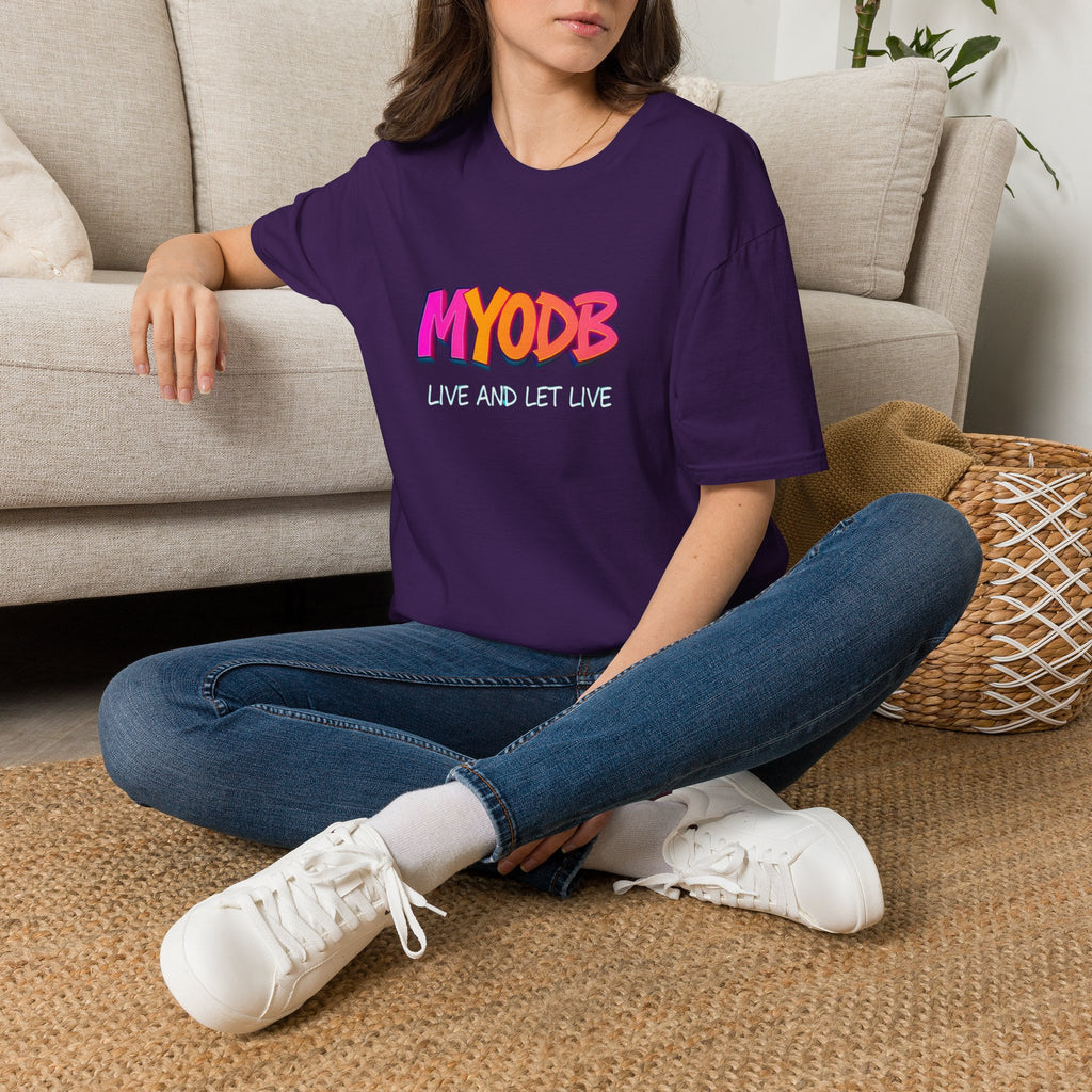 Camiseta MYODB "Vive y deja vivir" | Camiseta unisex de estilo suave | Ropa informal