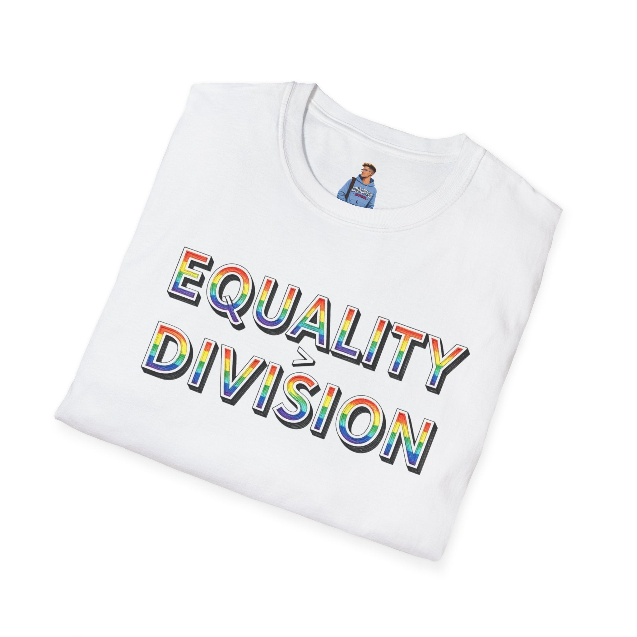 Equality is Greater Than Division T-Shirt — Rainbow Pride Graphic Tee