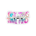 Die-Cut Sticker — "Black Trans Travel Fund" Colorful Airplane Sticker for LGBTQ+ Support & Pride