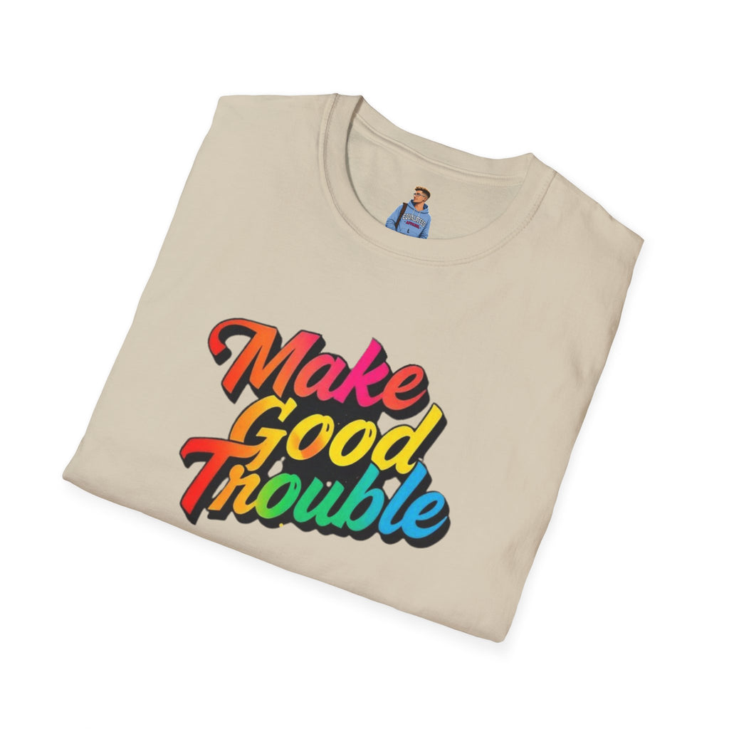 Make Good Trouble' Rainbow T-Shirt
