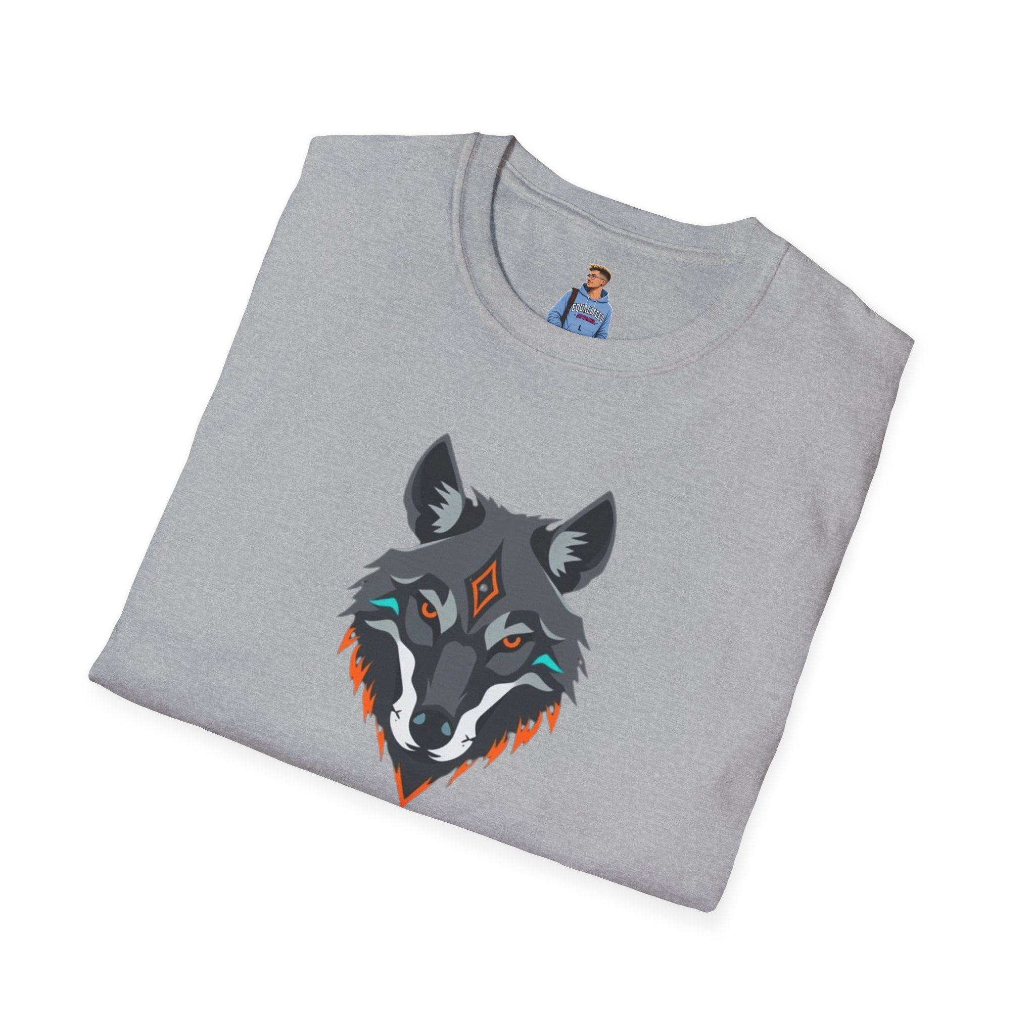 Mystical Wolf Design Unisex Softstyle T-shirt