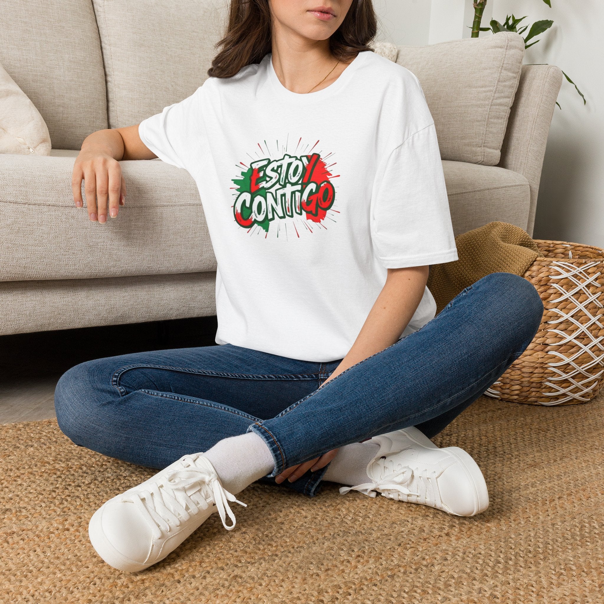 Estoy Contigo (I Am With You) Los inmigrantes hacen grande a Estados Unidos Camiseta unisex de estilo suave Camiseta clásica de protesta