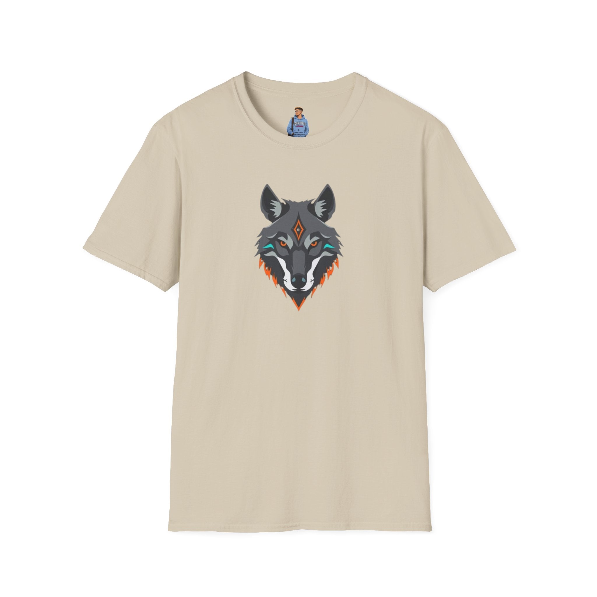 Mystical Wolf Design Unisex Softstyle T-shirt
