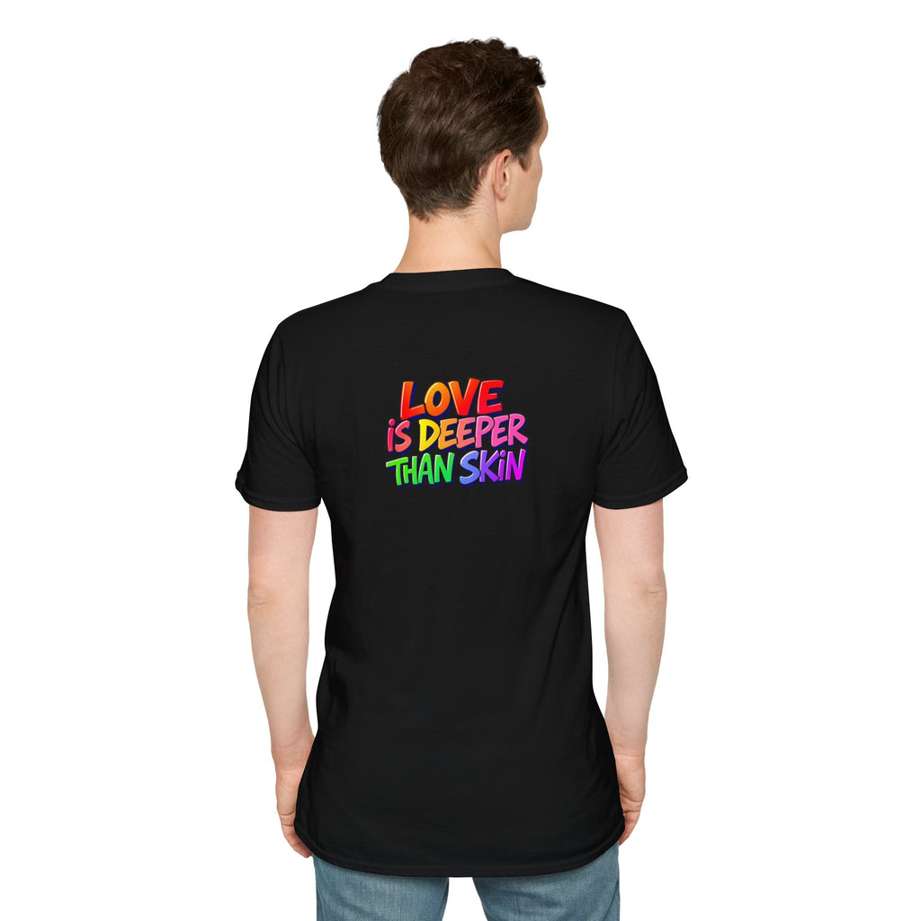 Rainbow Skeleton Love is Deeper Than Skin T-Shirt | Unisex Casual Tee