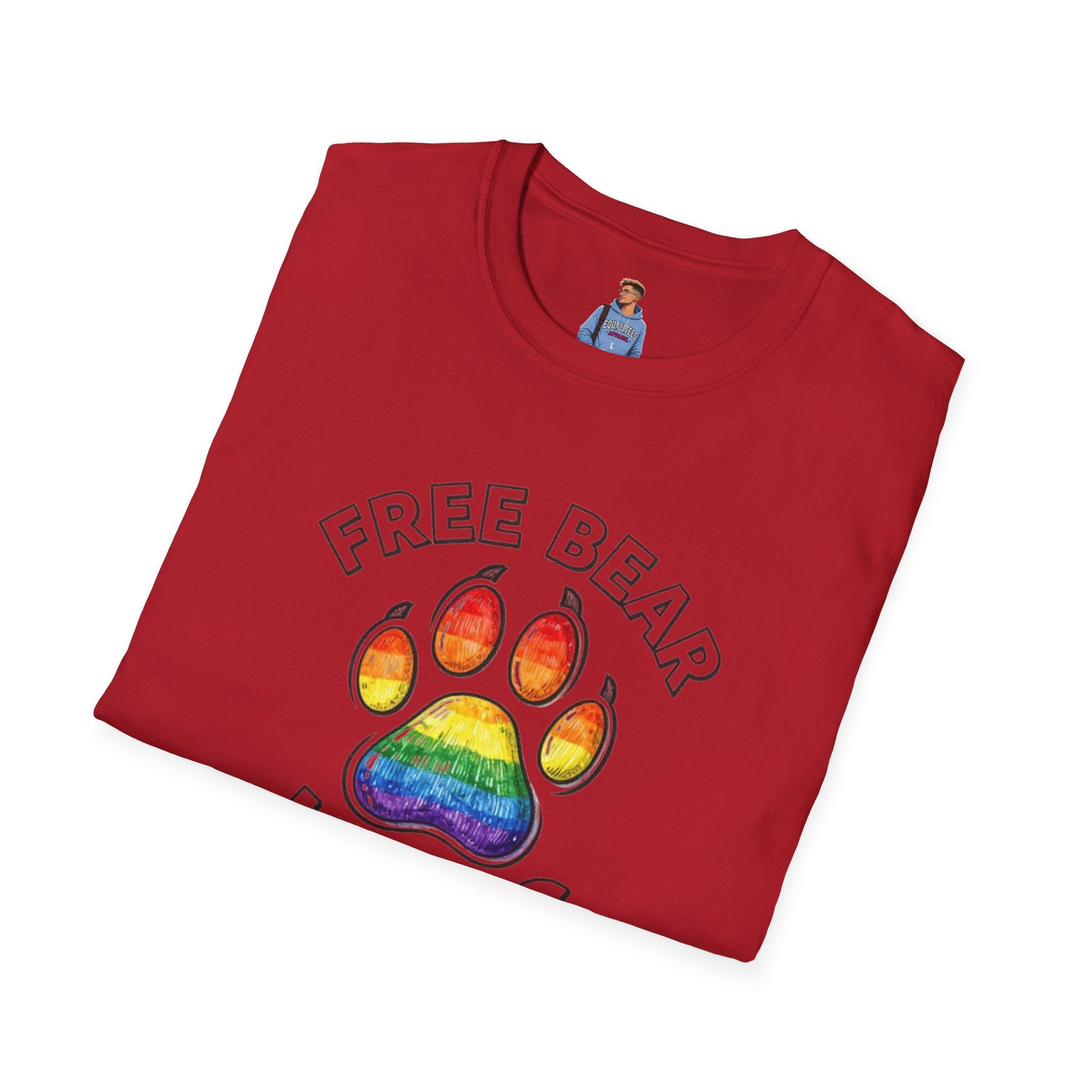 Free Bear Hugs Rainbow Paw T-Shirt