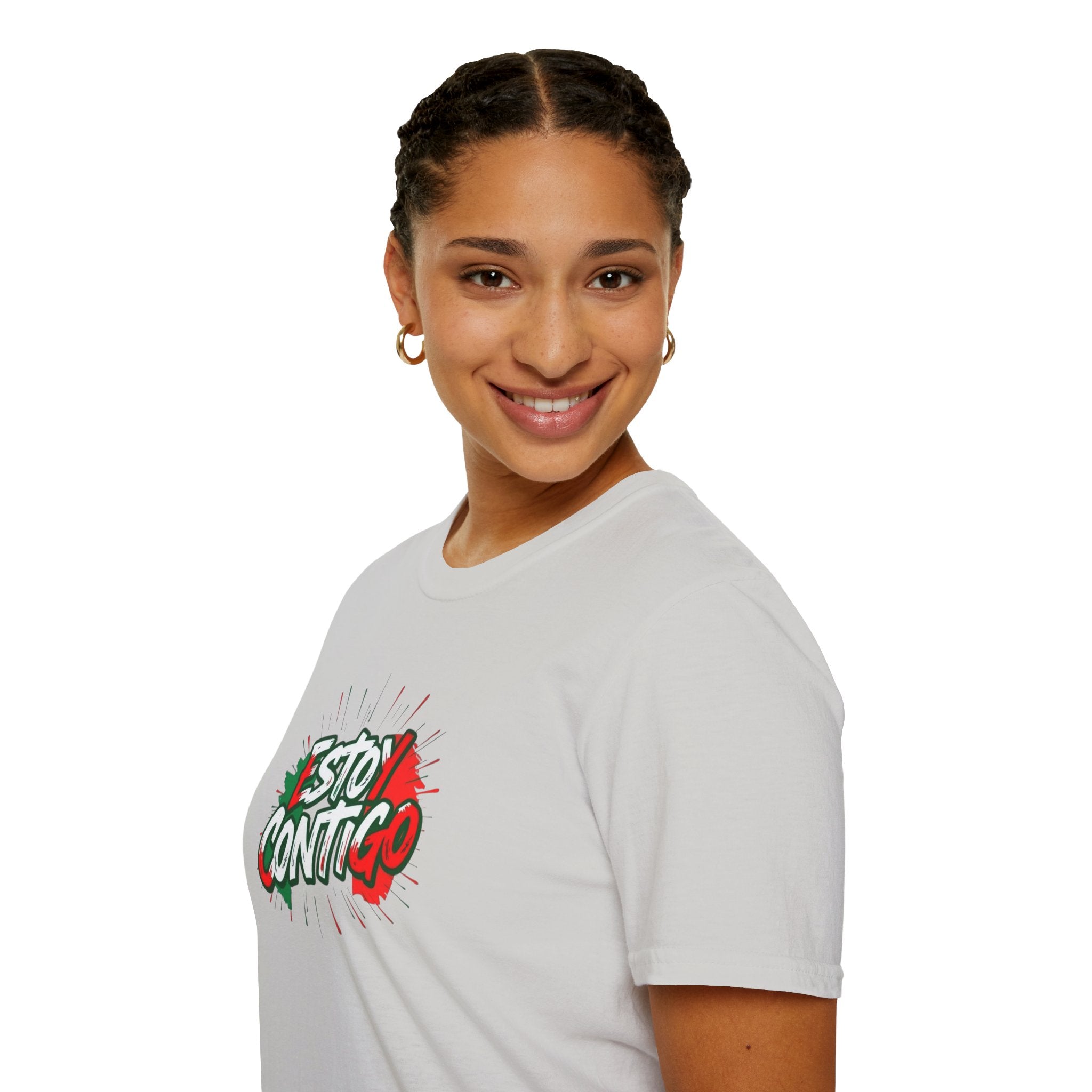 Estoy Contigo (I Am With You) Los inmigrantes hacen grande a Estados Unidos Camiseta unisex de estilo suave Camiseta clásica de protesta