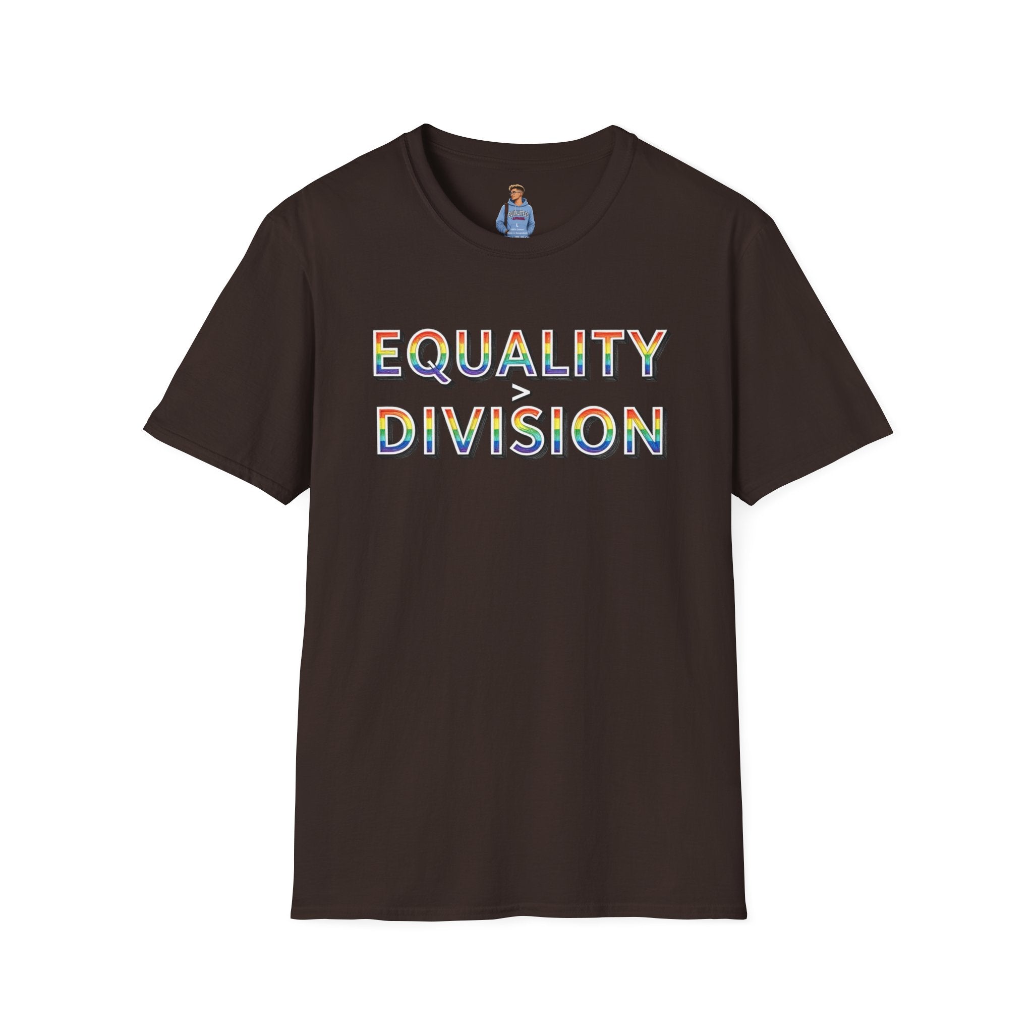 Equality is Greater Than Division T-Shirt — Rainbow Pride Graphic Tee