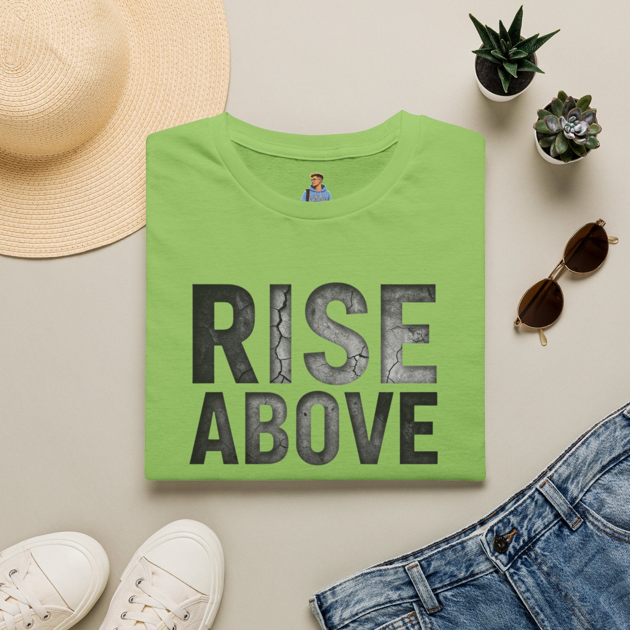 Rise Above Motivational Graphic T-Shirt