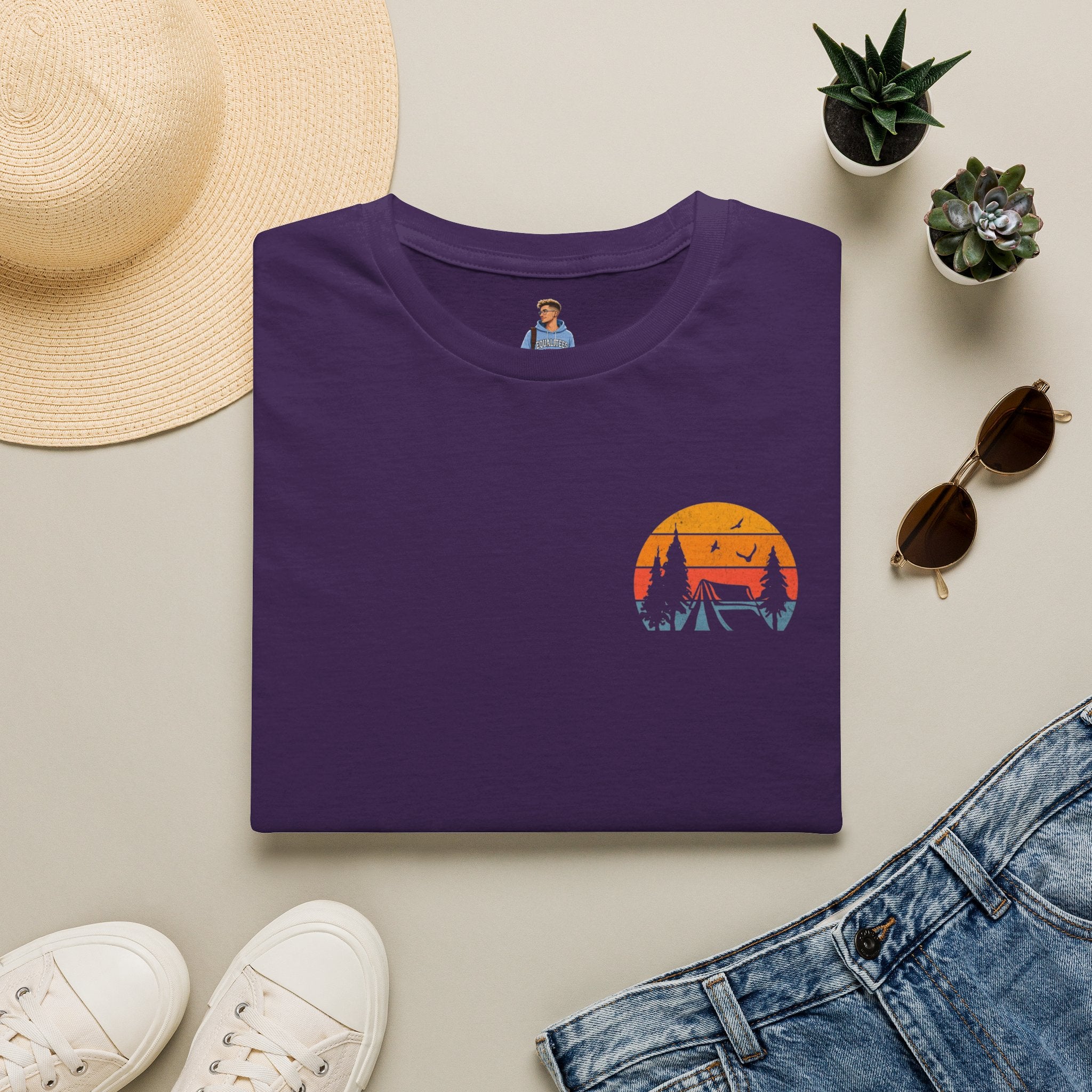 Unisex Softstyle T-Shirt - 'I'd Rather Be Camping' Adventure Tee