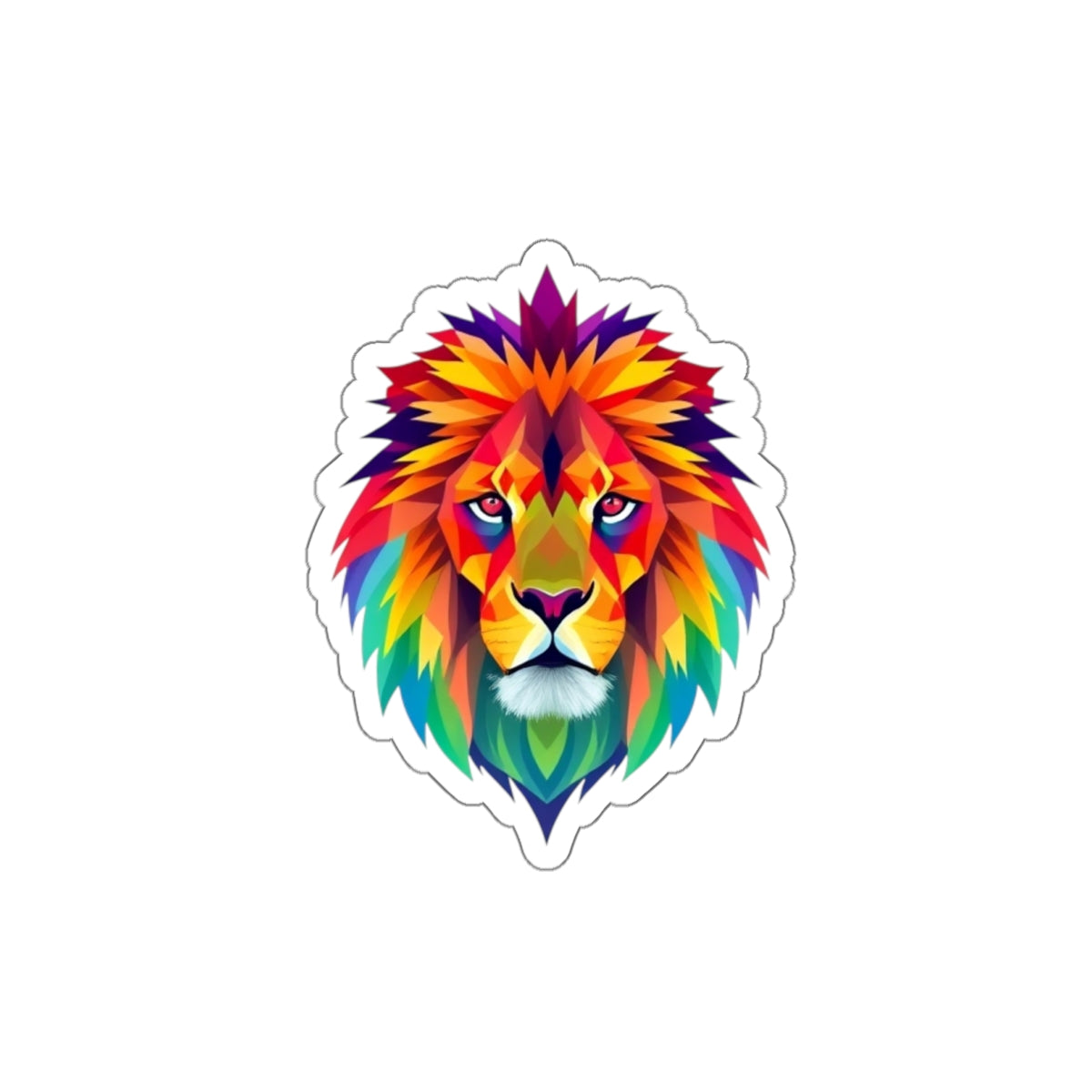 Rainbow Pride Lion Die-Cut Sticker